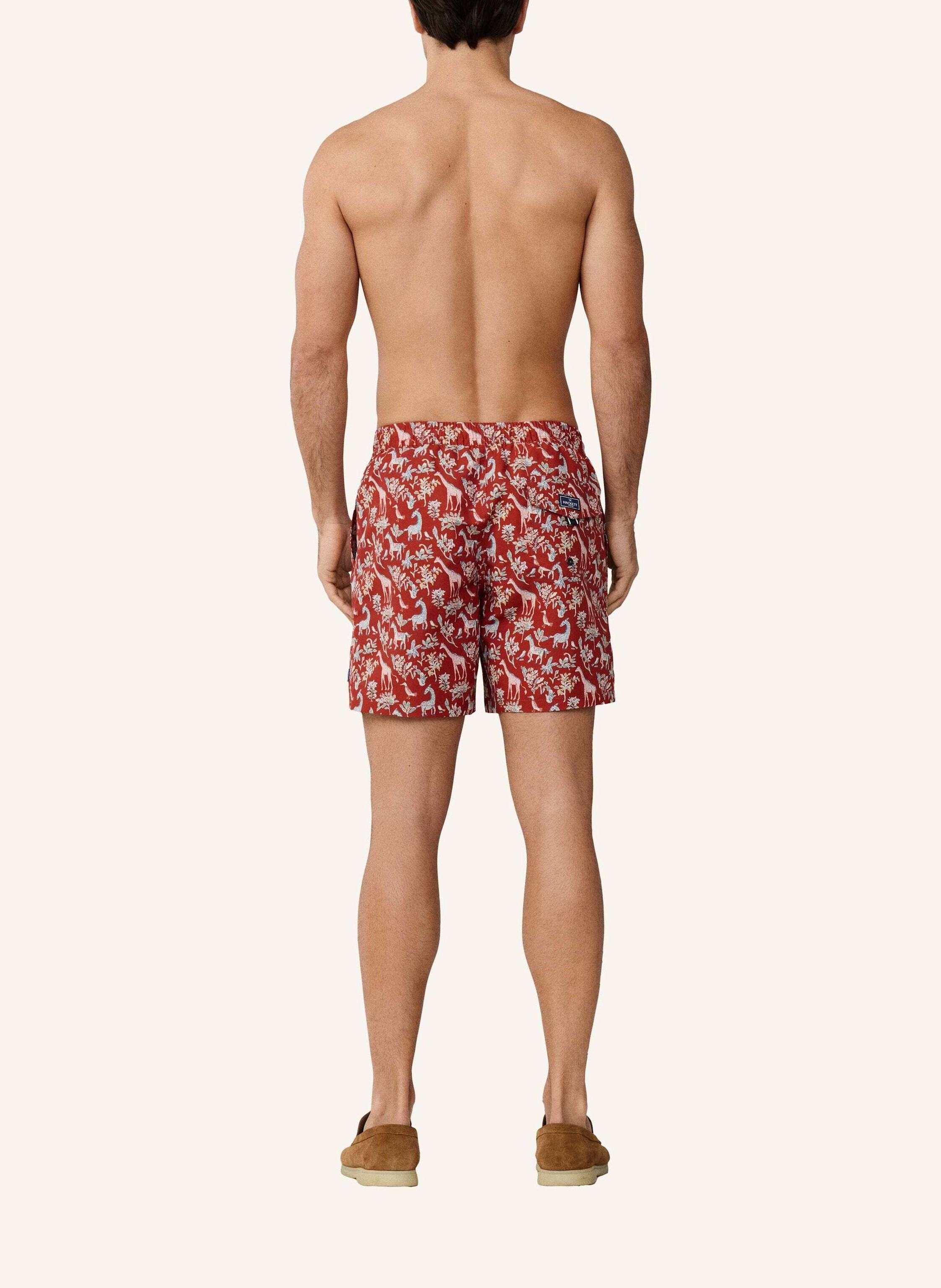 Thumbnail - Hackett London Badeshorts Fauna rot