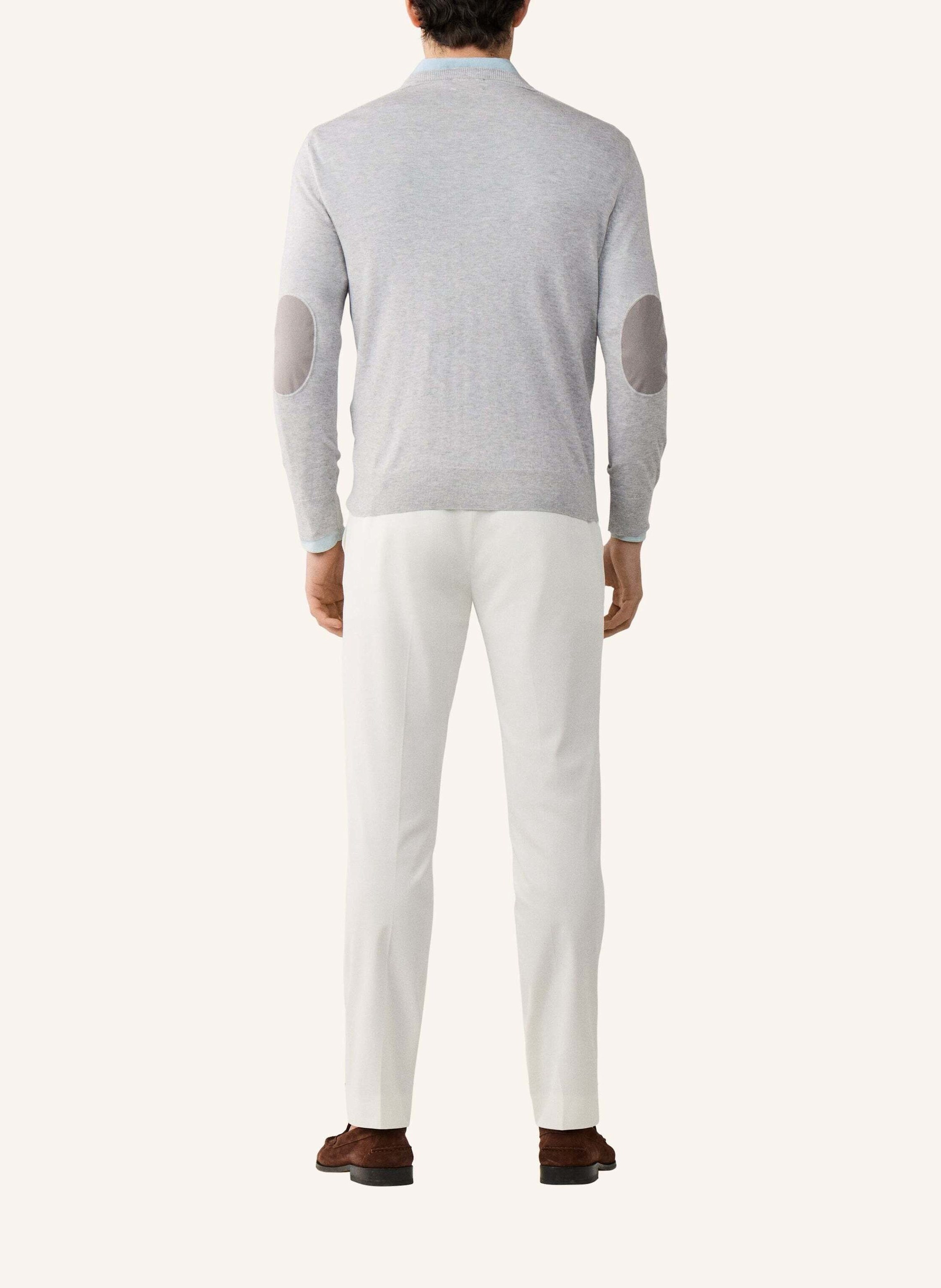 Thumbnail - Hackett London Pullover Cotton Cash V Neck grau