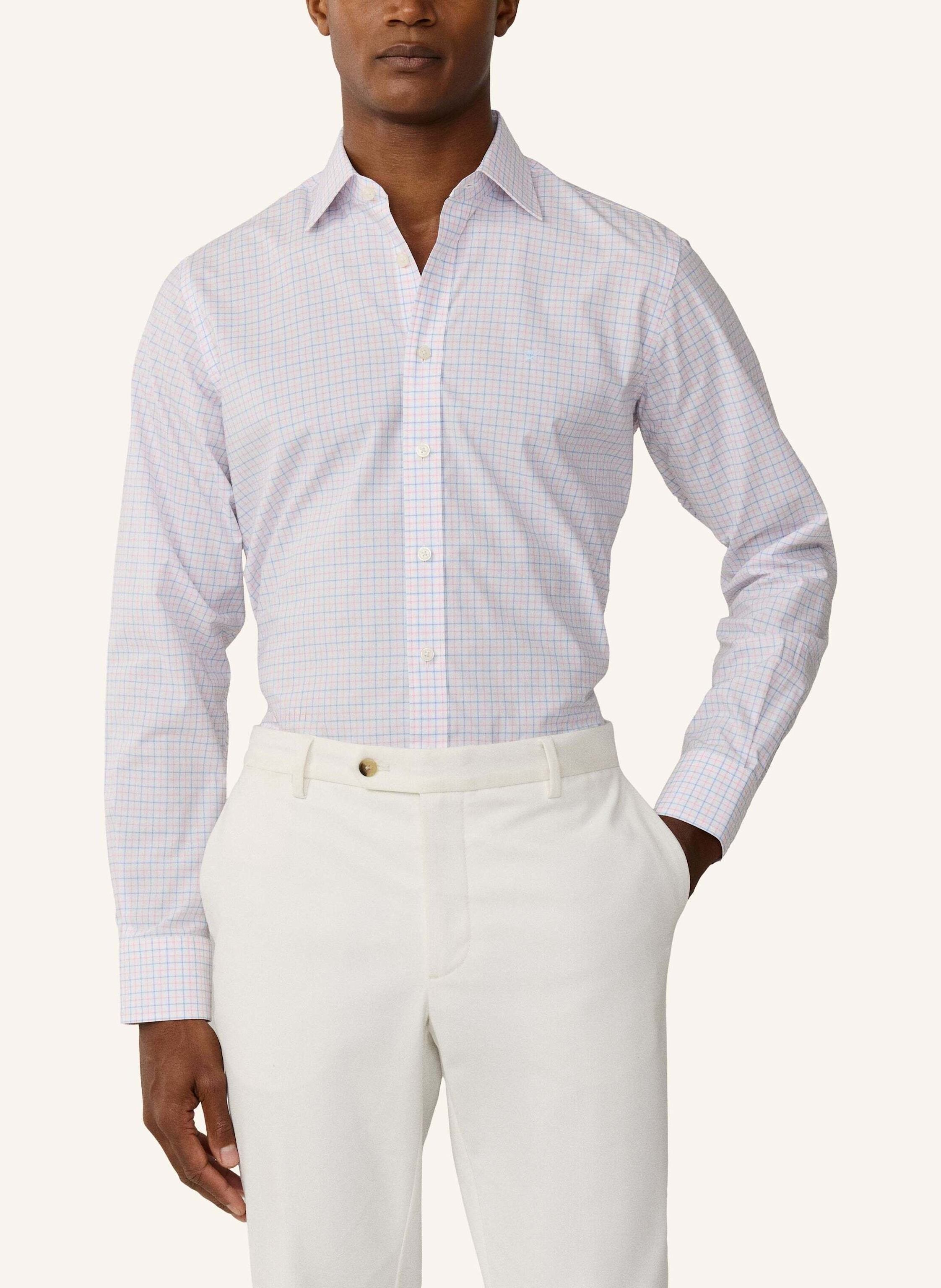 Thumbnail - Hackett London Freizeithemd Poplin Tattersall pink
