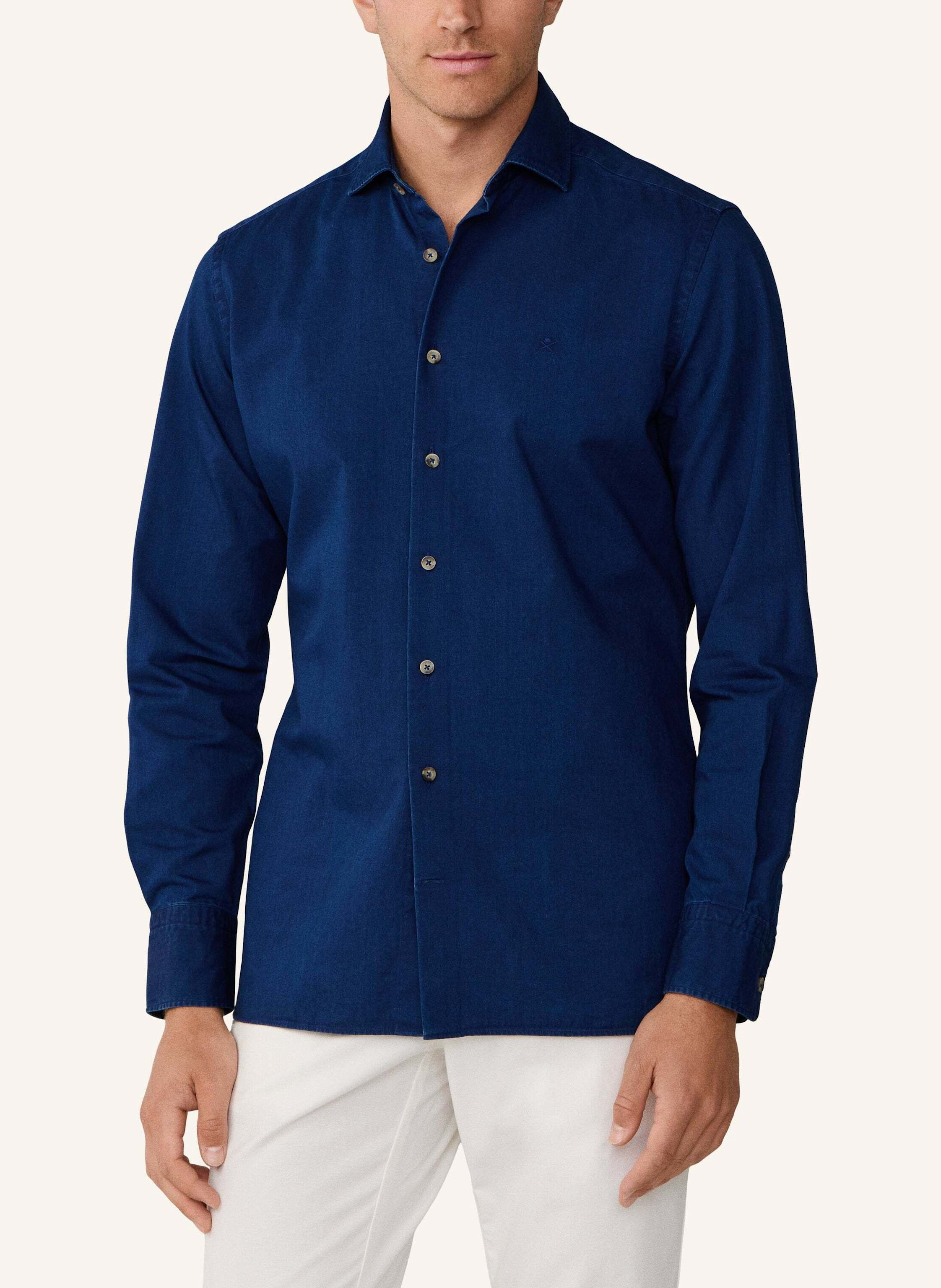 Thumbnail - Hackett London Freizeithemd Ess Denim Dark blau