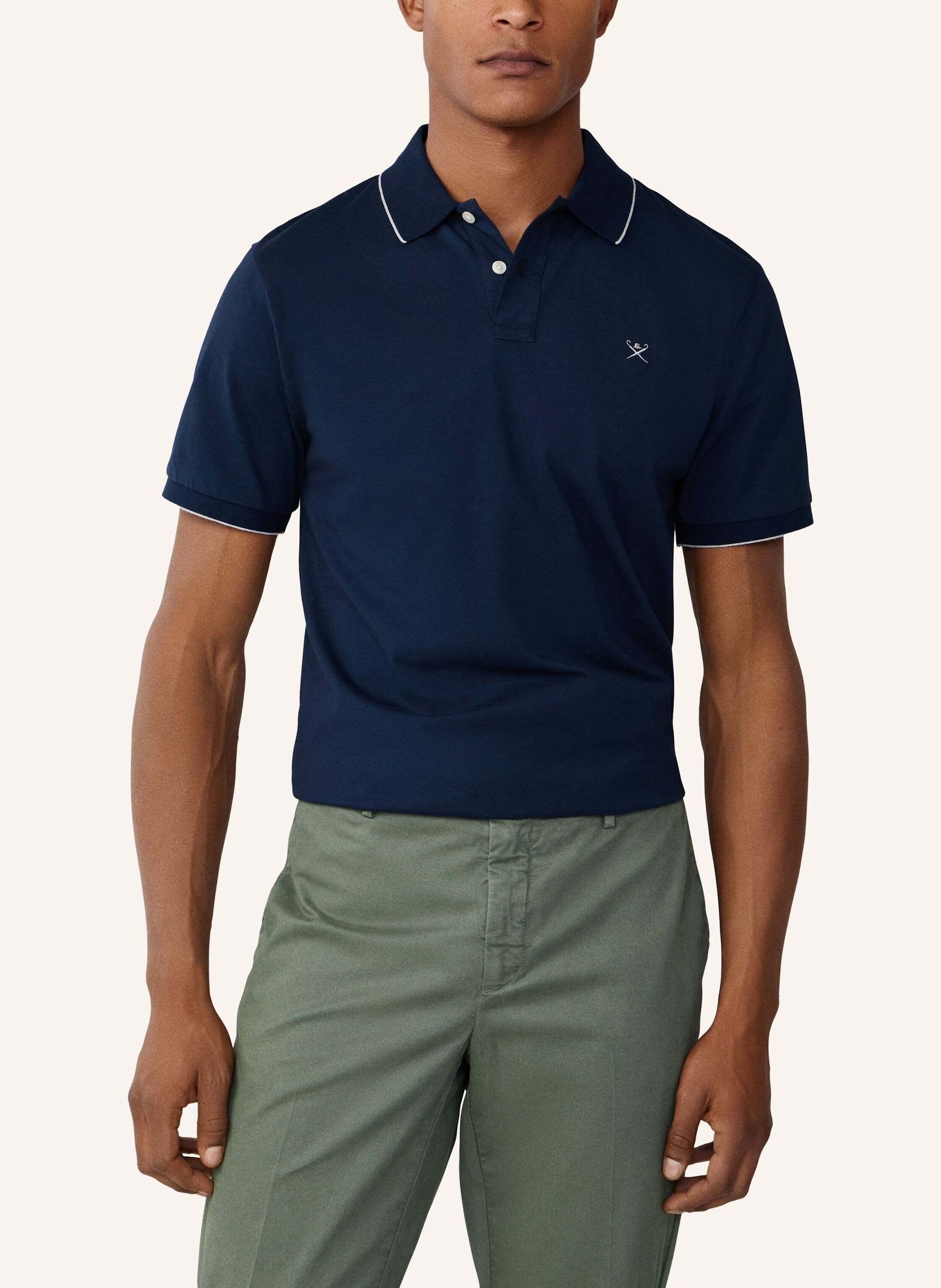 Thumbnail - Hackett London Poloshirt Tipped Jersey Polo blau
