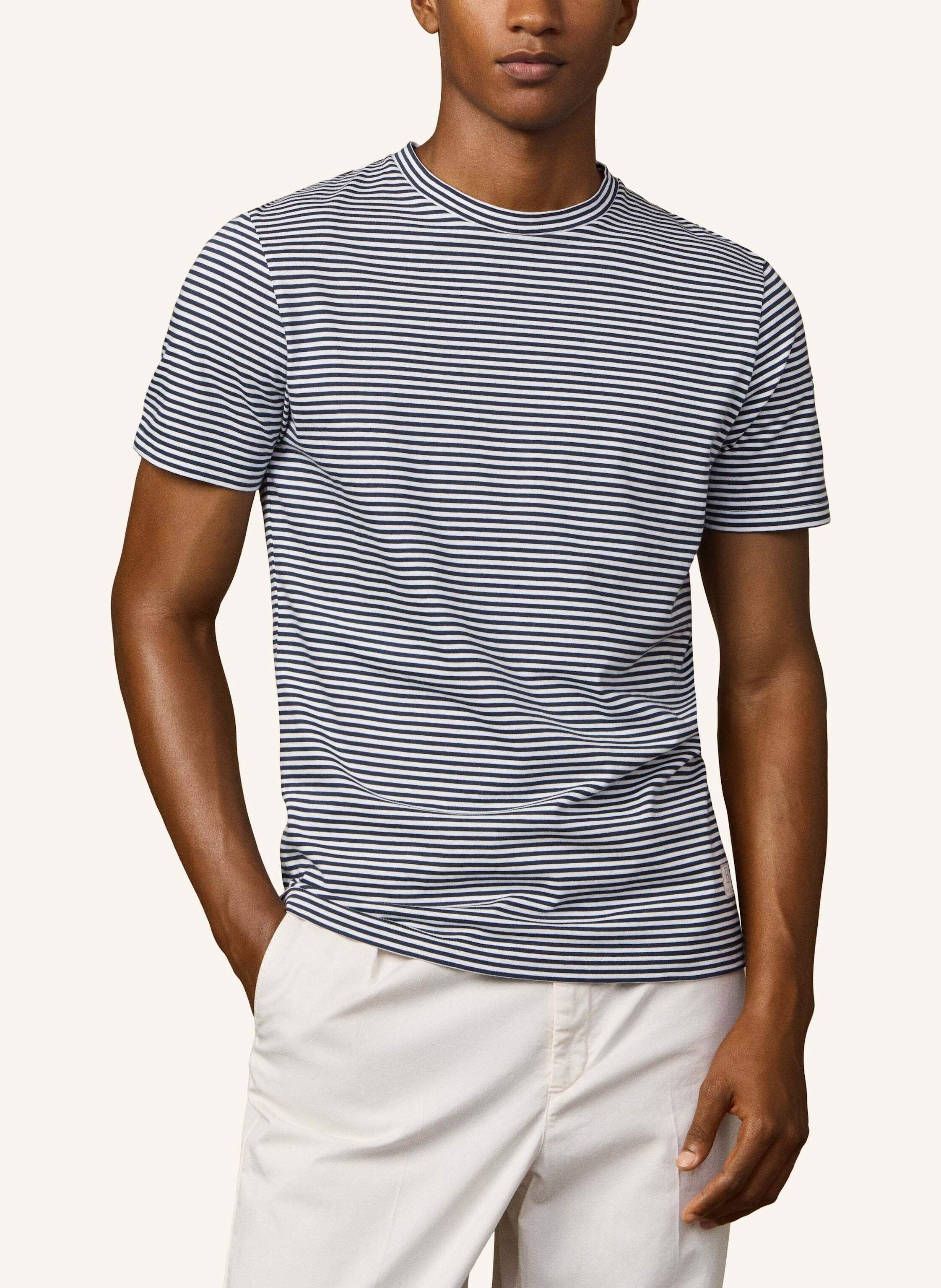 Thumbnail - Hackett London T-Shirt Heritage H Stripe Tee blau