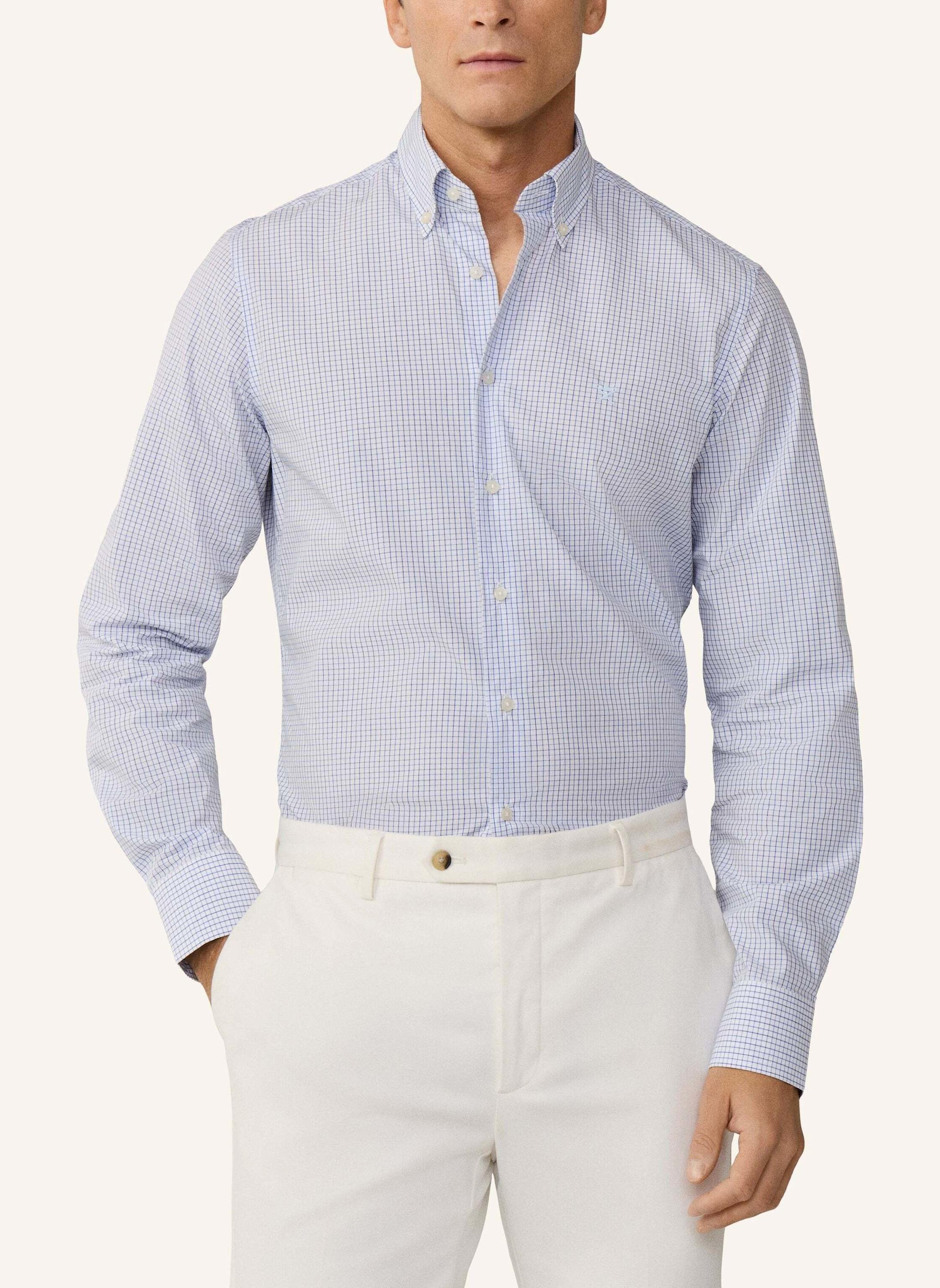 Thumbnail - Hackett London Freizeithemd City Tattersall blau