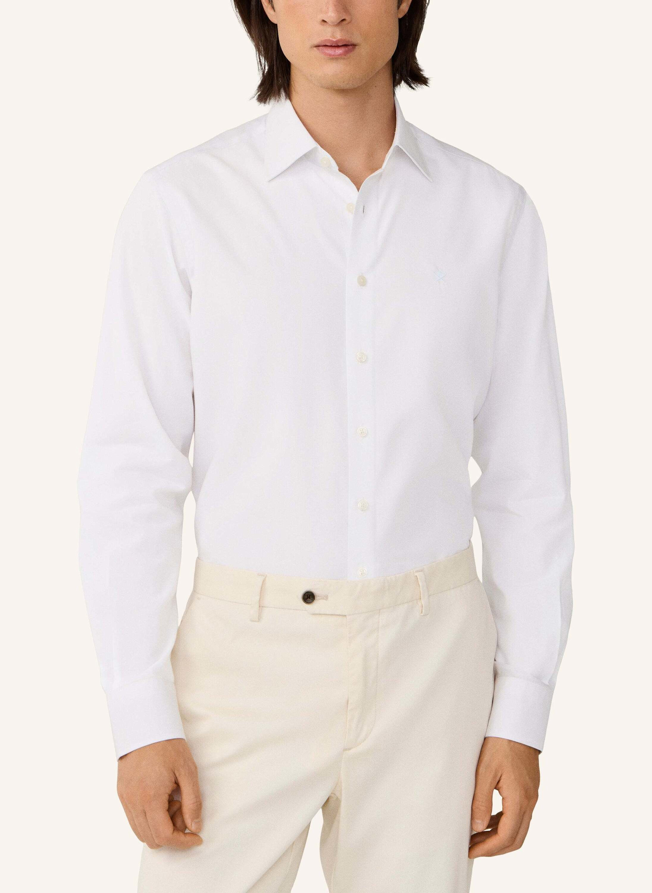 Thumbnail - Hackett London Freizeithemd Solid End On End weiss