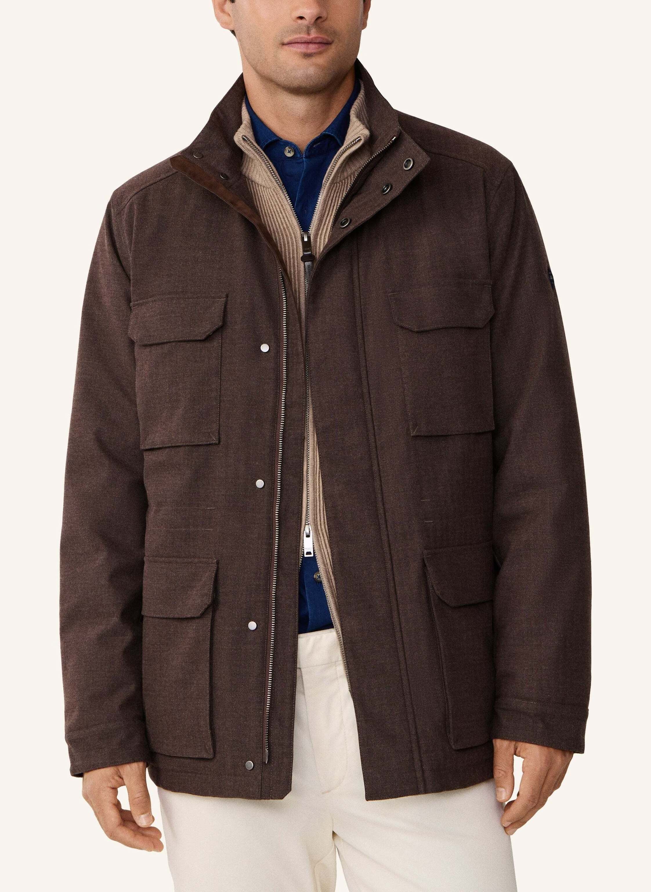 Thumbnail - Hackett London Regenjacke Hbone Lux Field Jkt braun