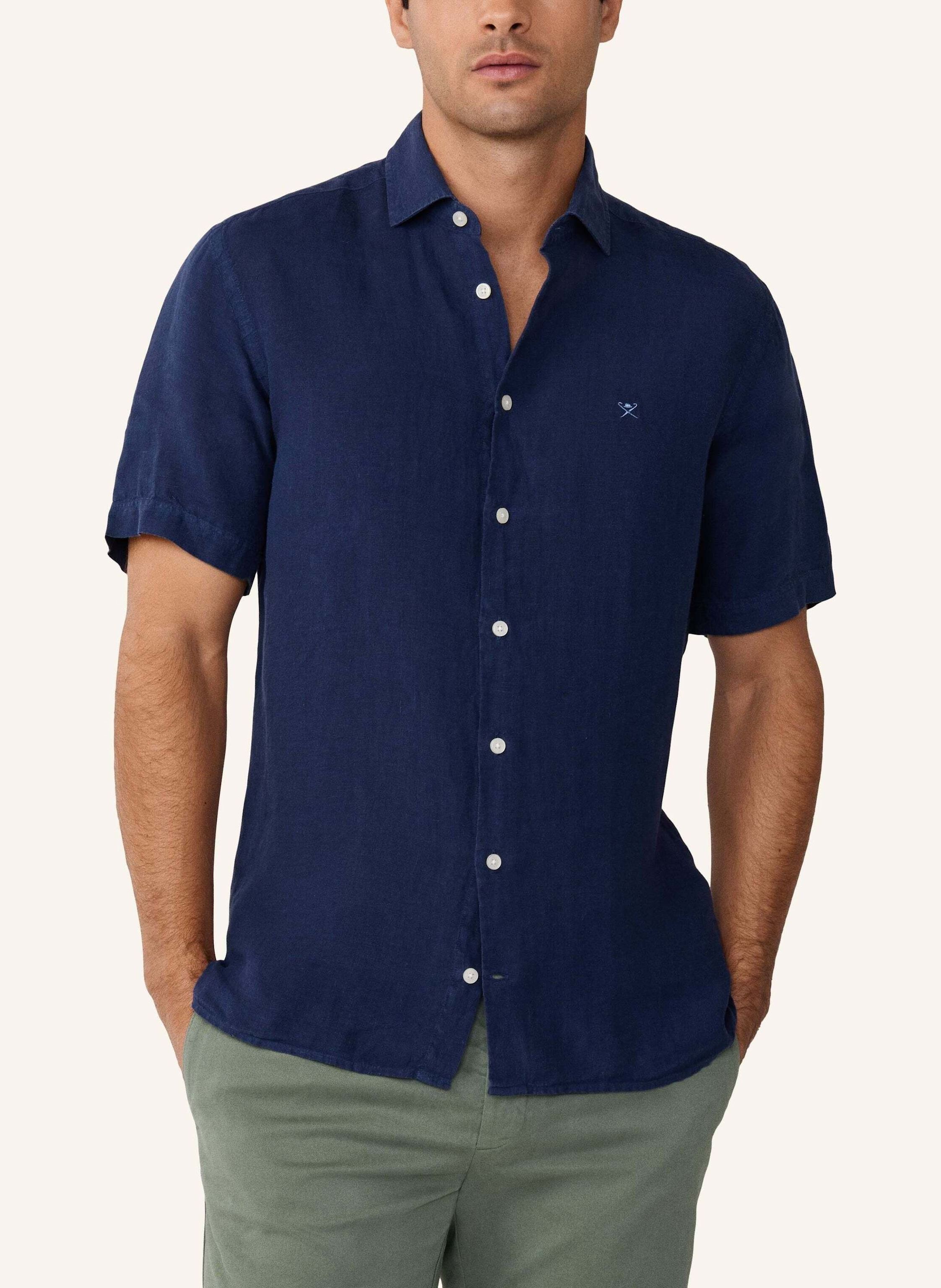 Thumbnail - Hackett London Freizeithemd Gmd Linen Ss blau