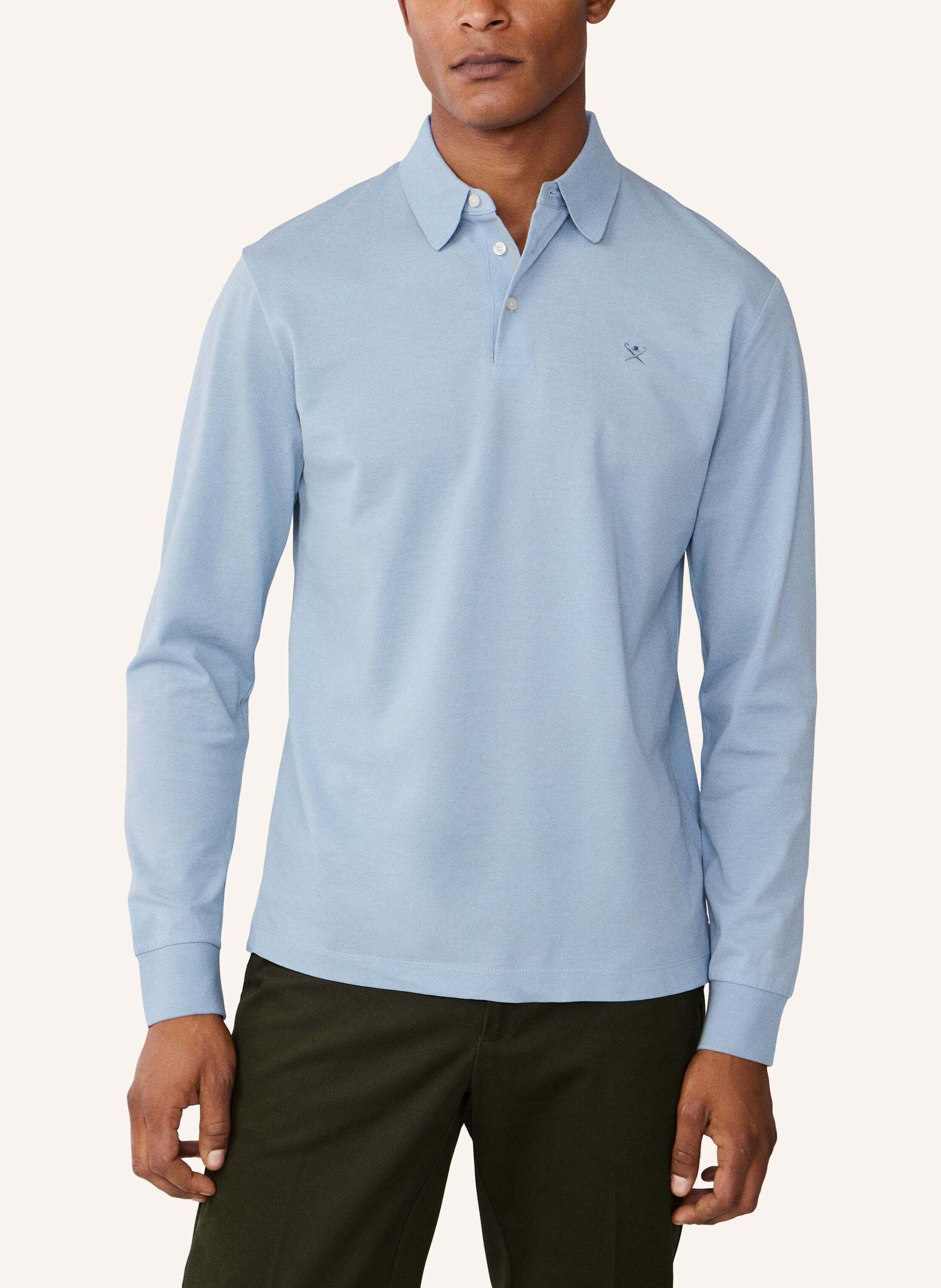Thumbnail - Hackett London Poloshirt Fashioned Collar Ls blau