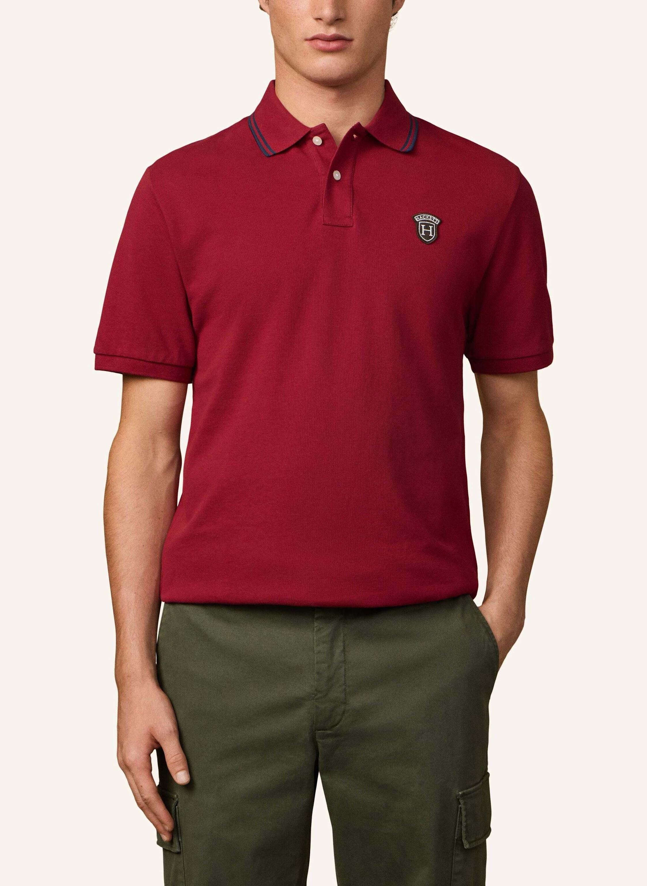 Thumbnail - Hackett London Poloshirt Heritage Badge Polo rot