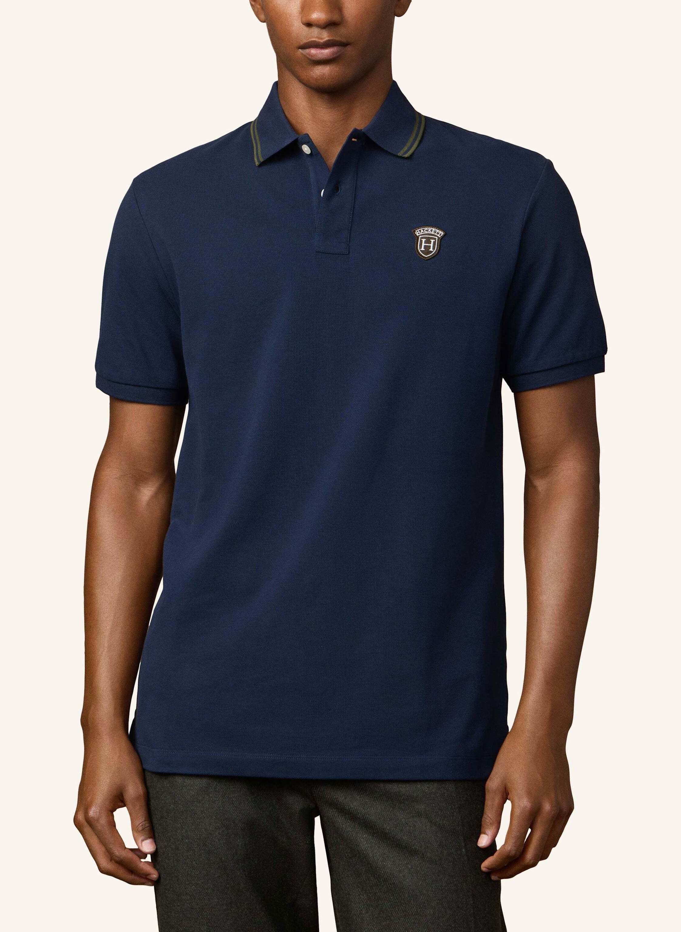 Thumbnail - Hackett London Poloshirt Heritage Badge Polo blau