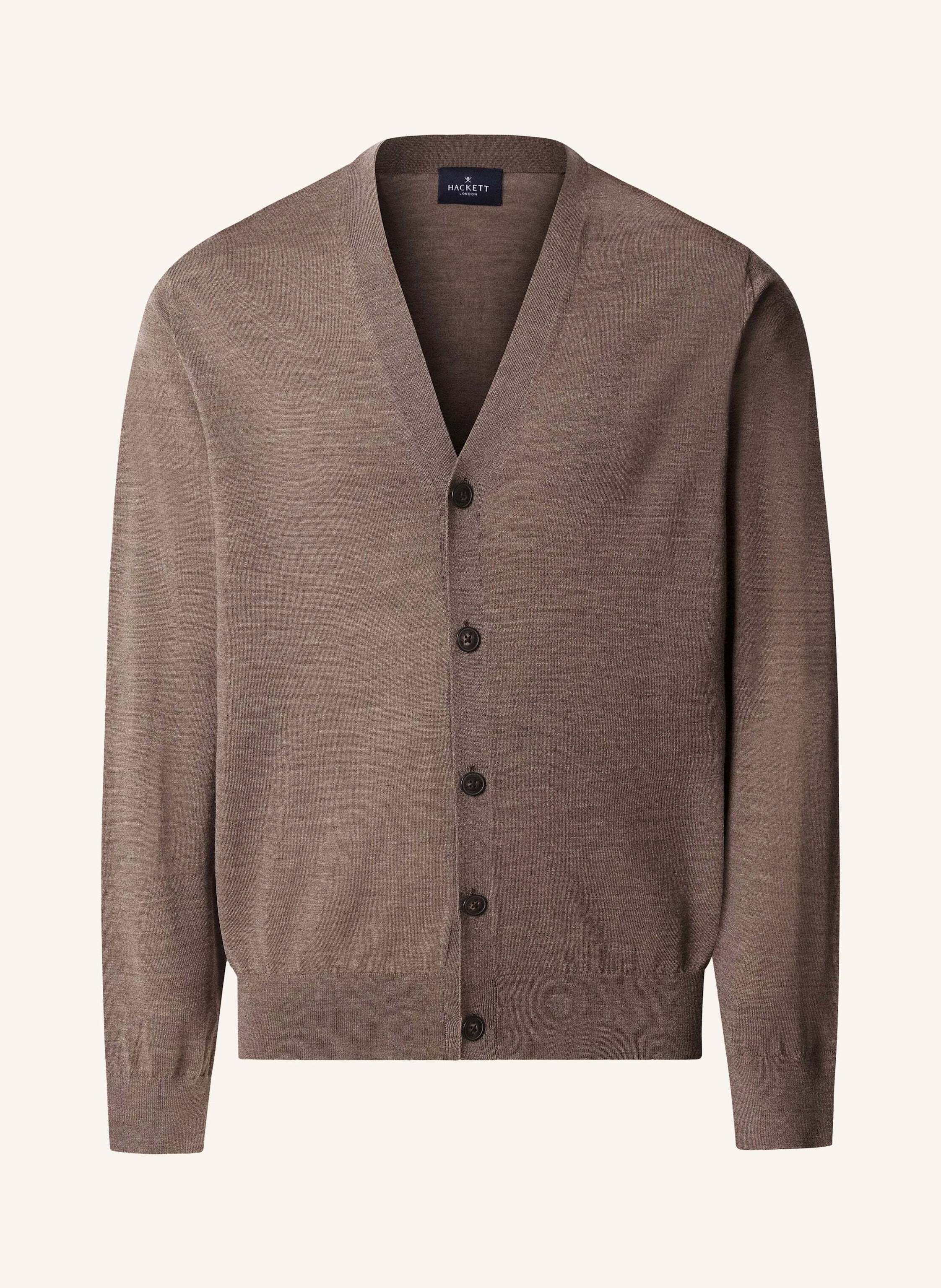 Hackett London Strickjacken Cardigan Ess Merino Cardigan beige