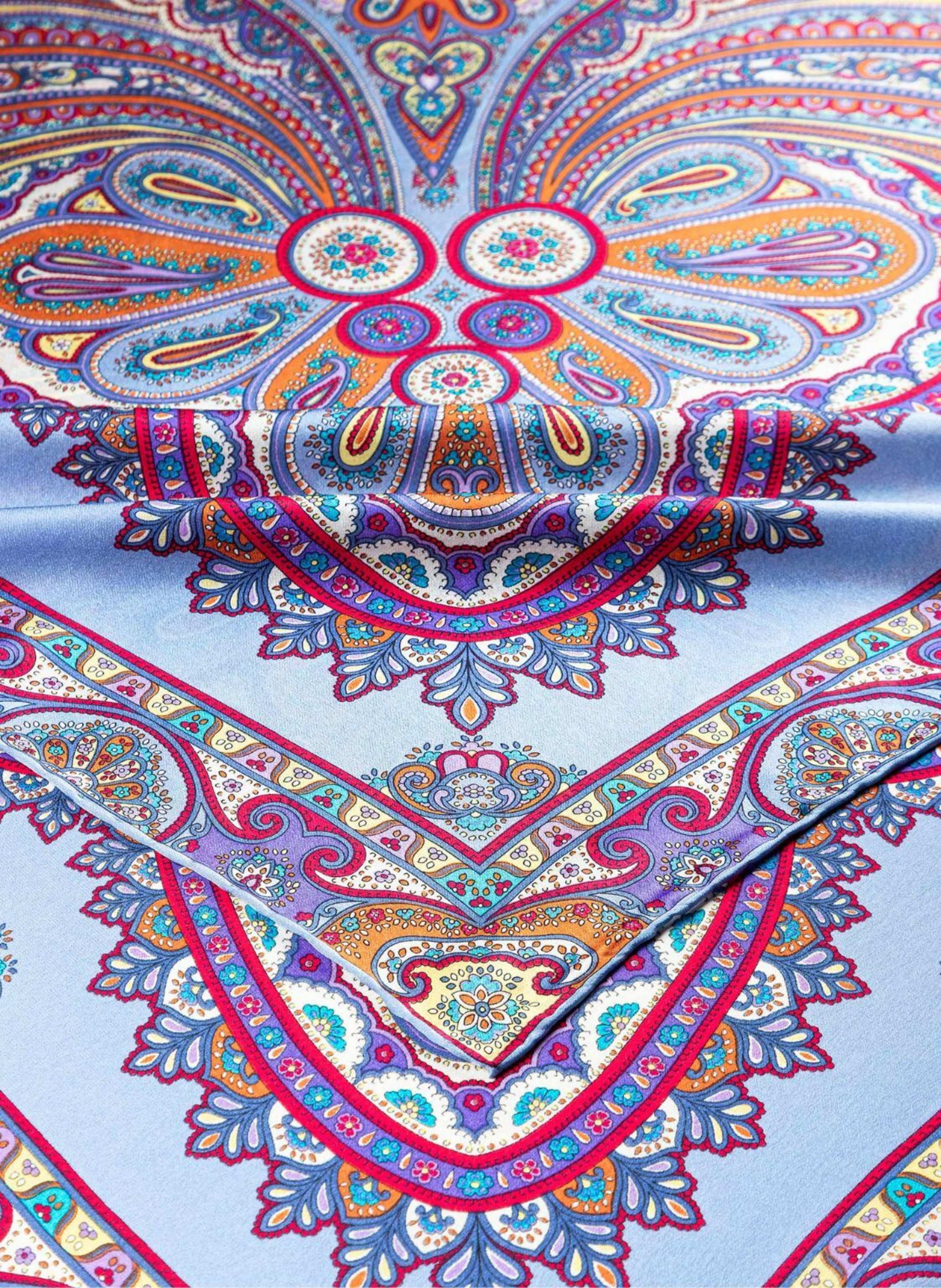 Thumbnail - Roeckl Seidentuch Aesthetic Paisley blau