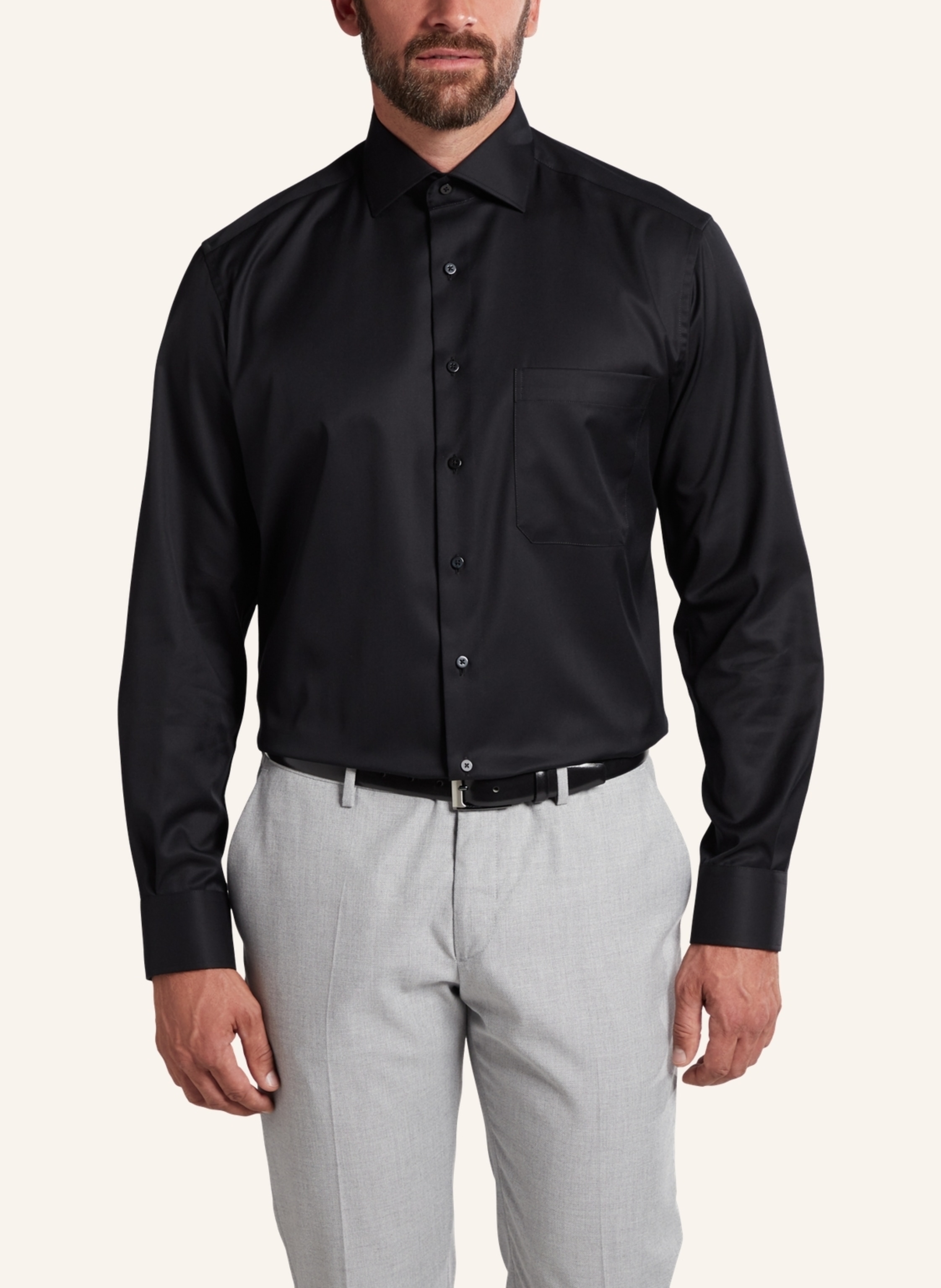 Thumbnail - Eterna Hemd Comfort Fit schwarz