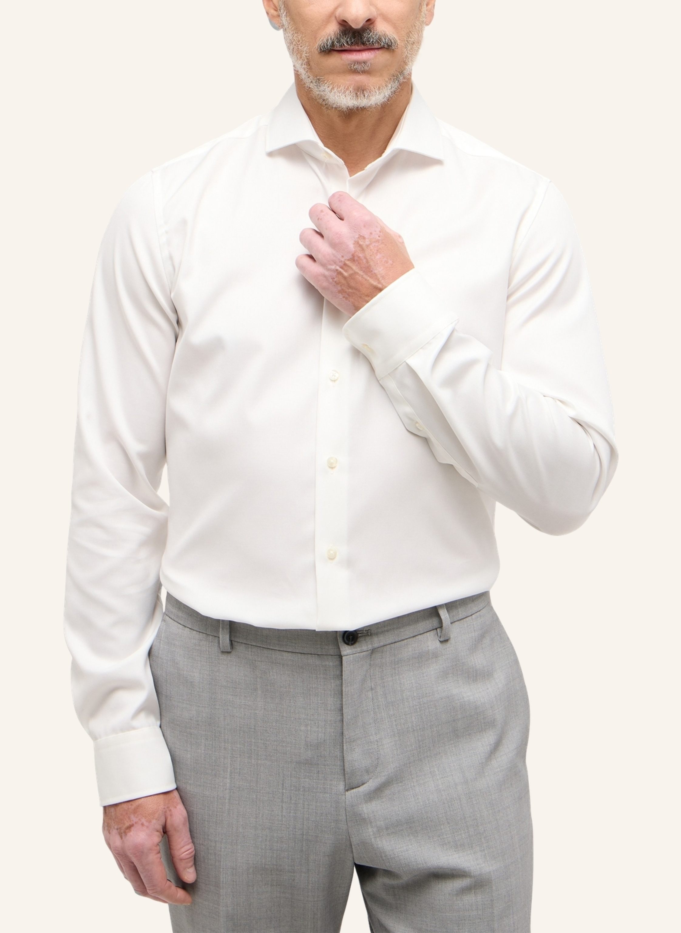 Thumbnail - Eterna Hemd Slim Fit beige