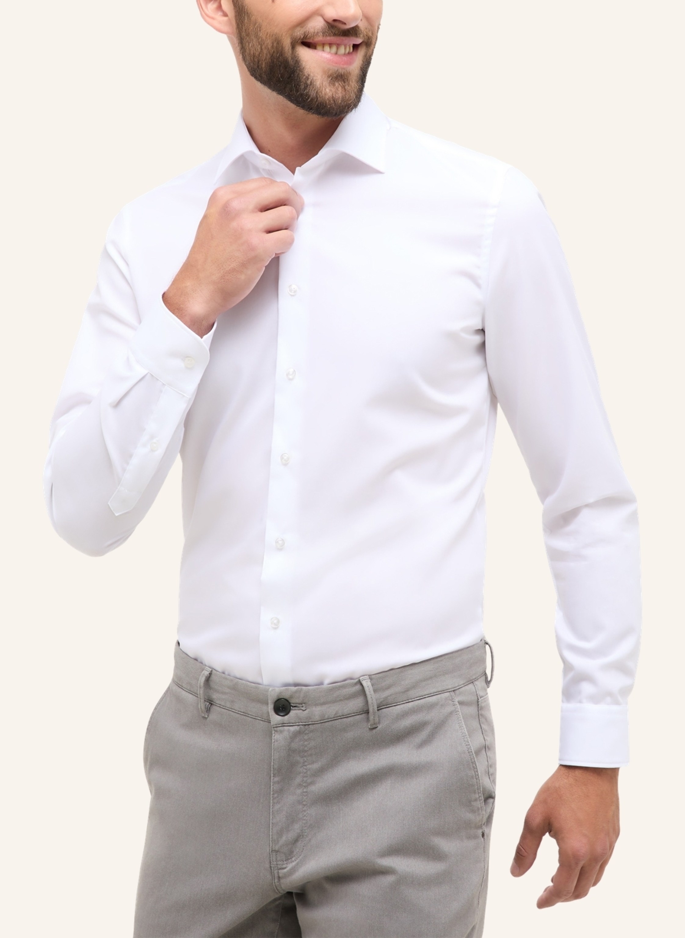 Thumbnail - Eterna Hemd Slim Fit weiss