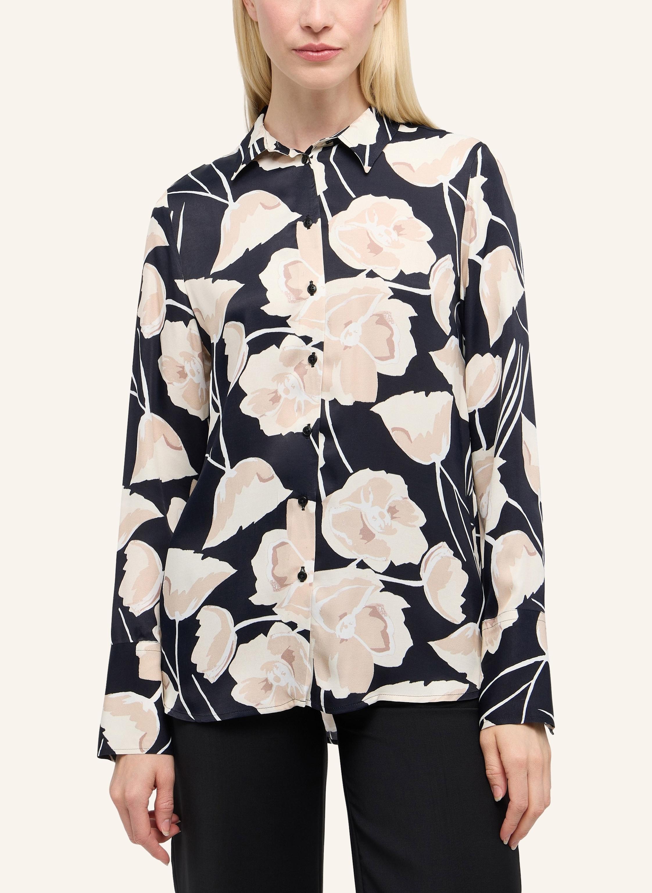 Thumbnail - Eterna Hemdbluse Aus Satin schwarz