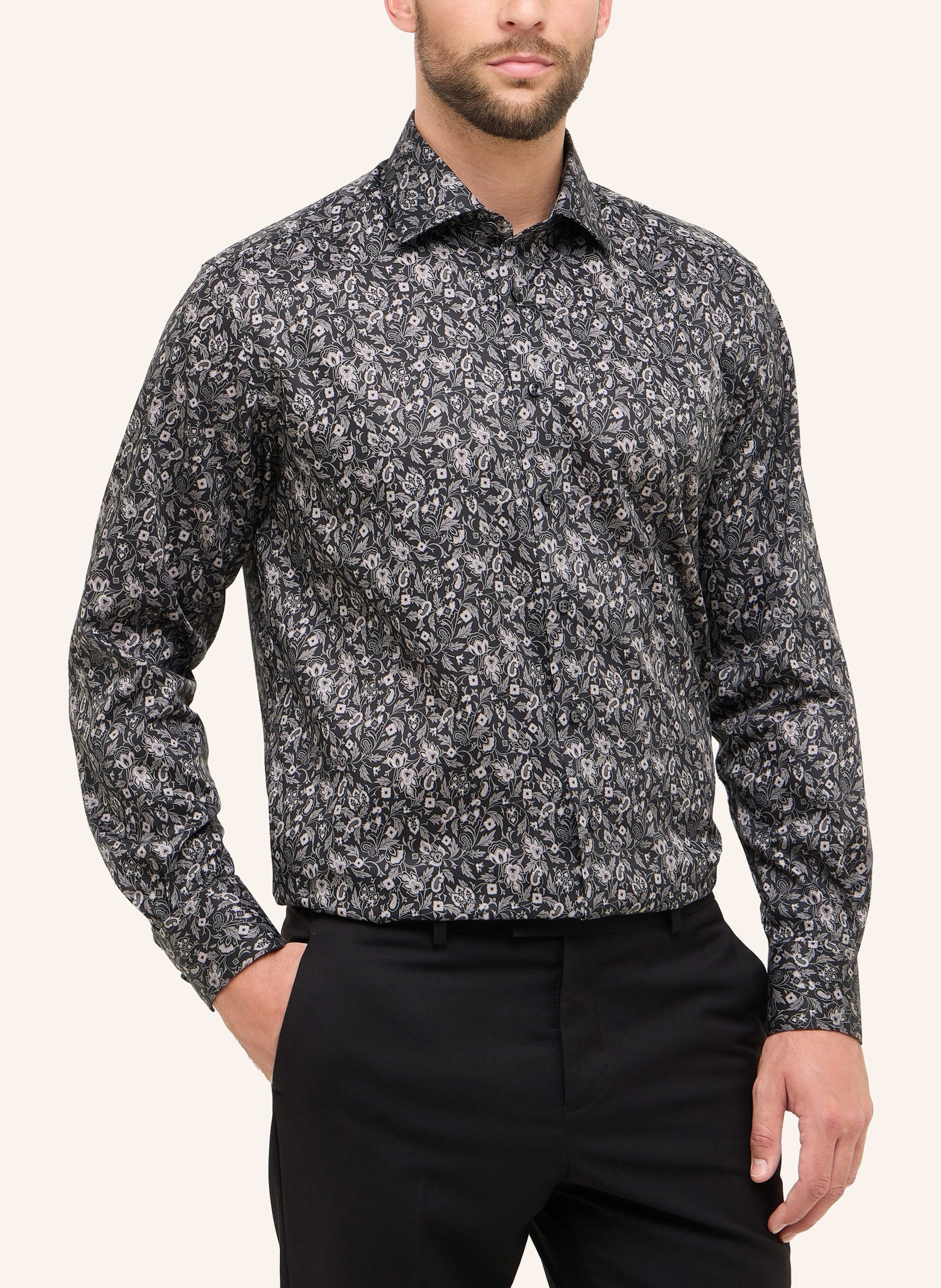 Thumbnail - Eterna Hemd Comfort Fit grau