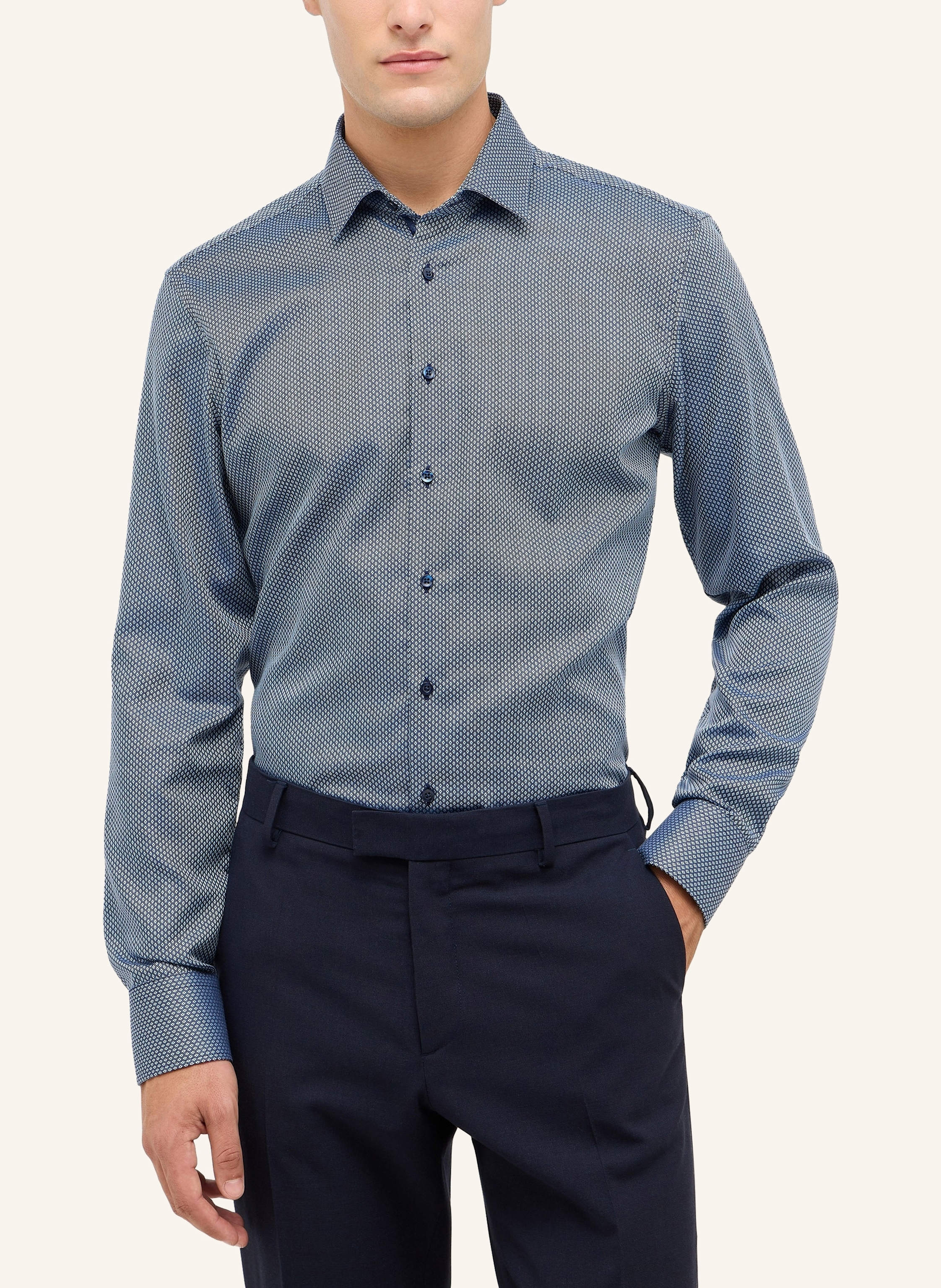 Thumbnail - Eterna Hemd Slim Fit blau