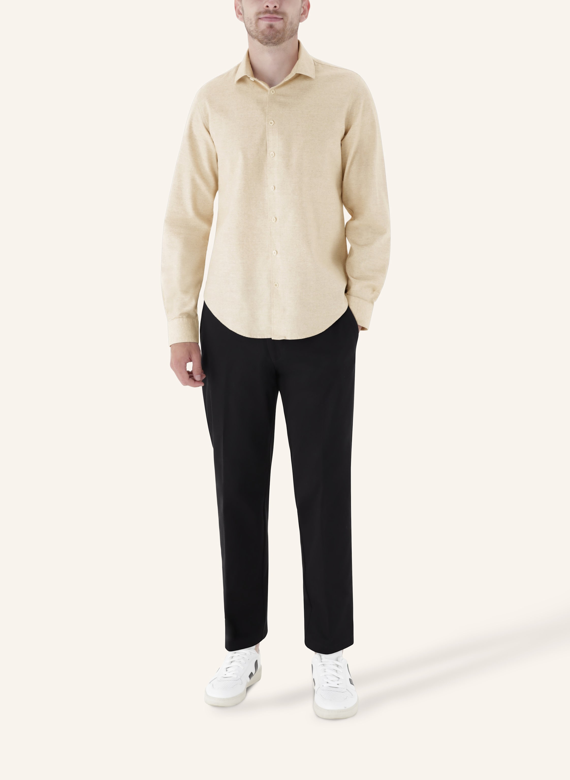 Thumbnail - Cg - Club Of Gents Hemd Cg Harmon W Slim Fit beige