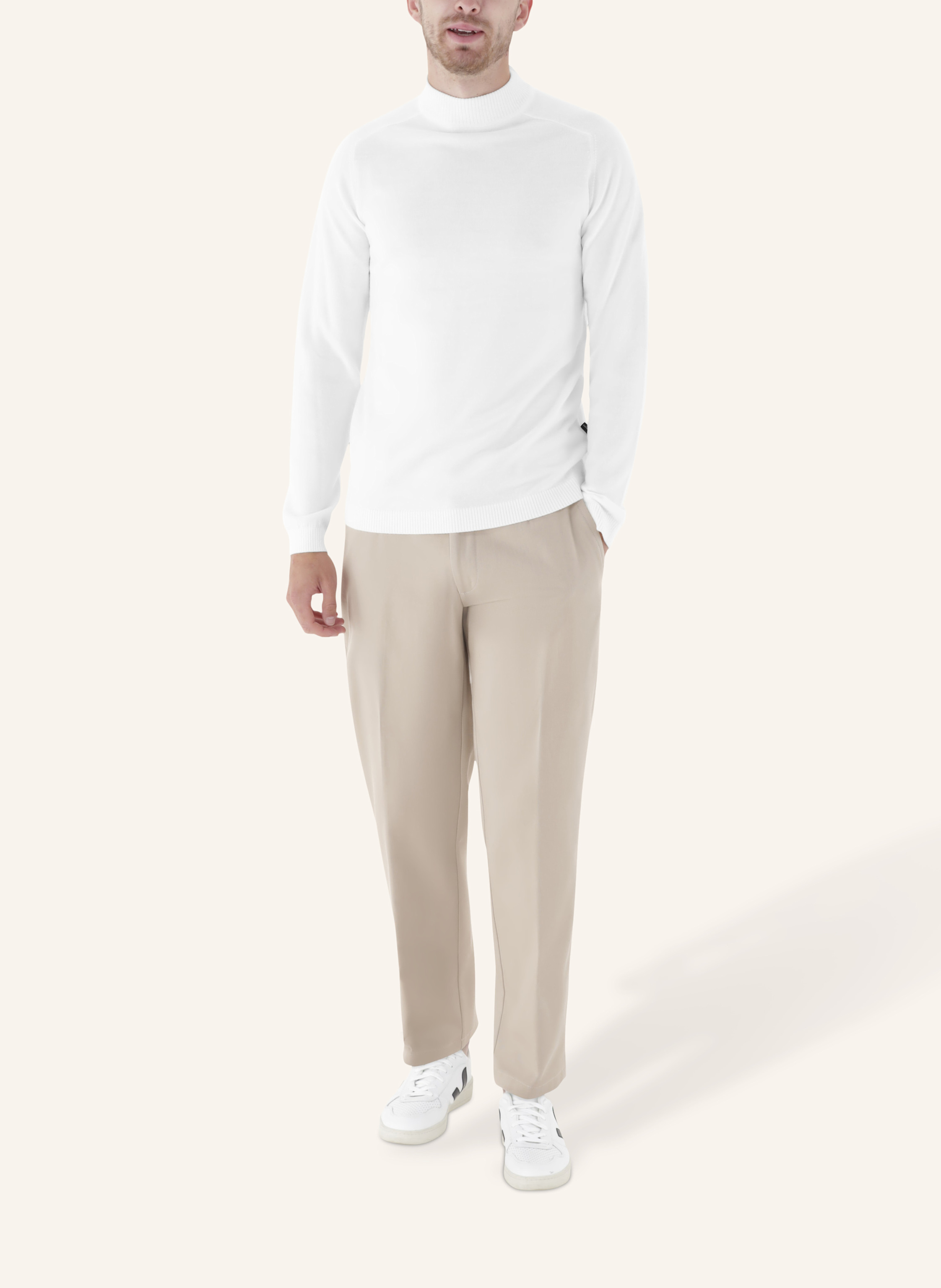 Thumbnail - Cg - Club Of Gents Strick Cg Bertie Slim Fit weiss