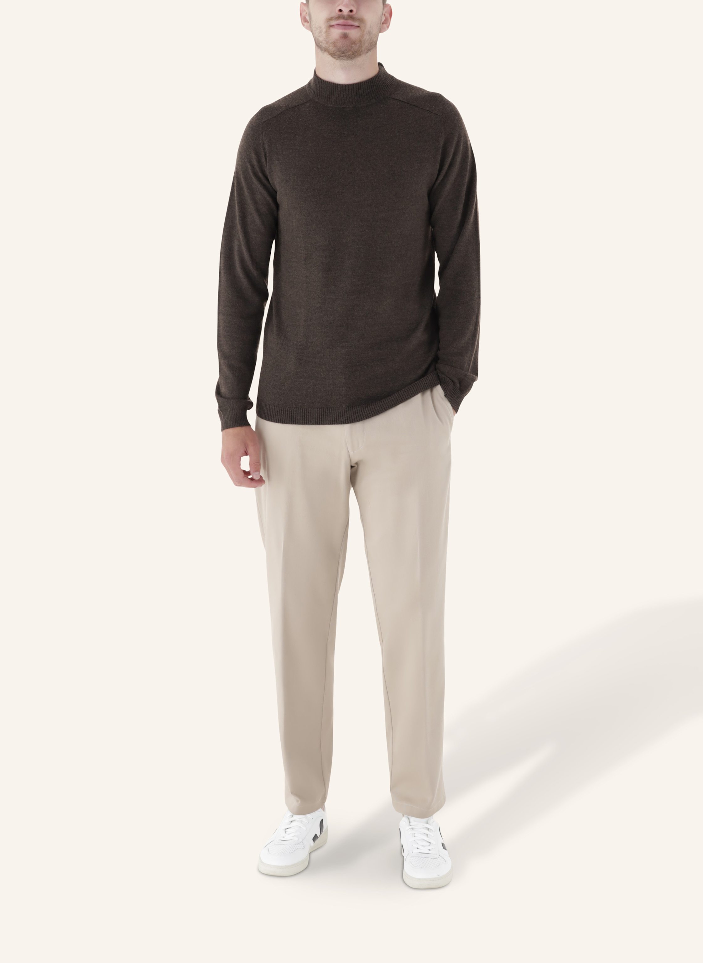 Thumbnail - Cg - Club Of Gents Strick Cg Bertie Slim Fit braun