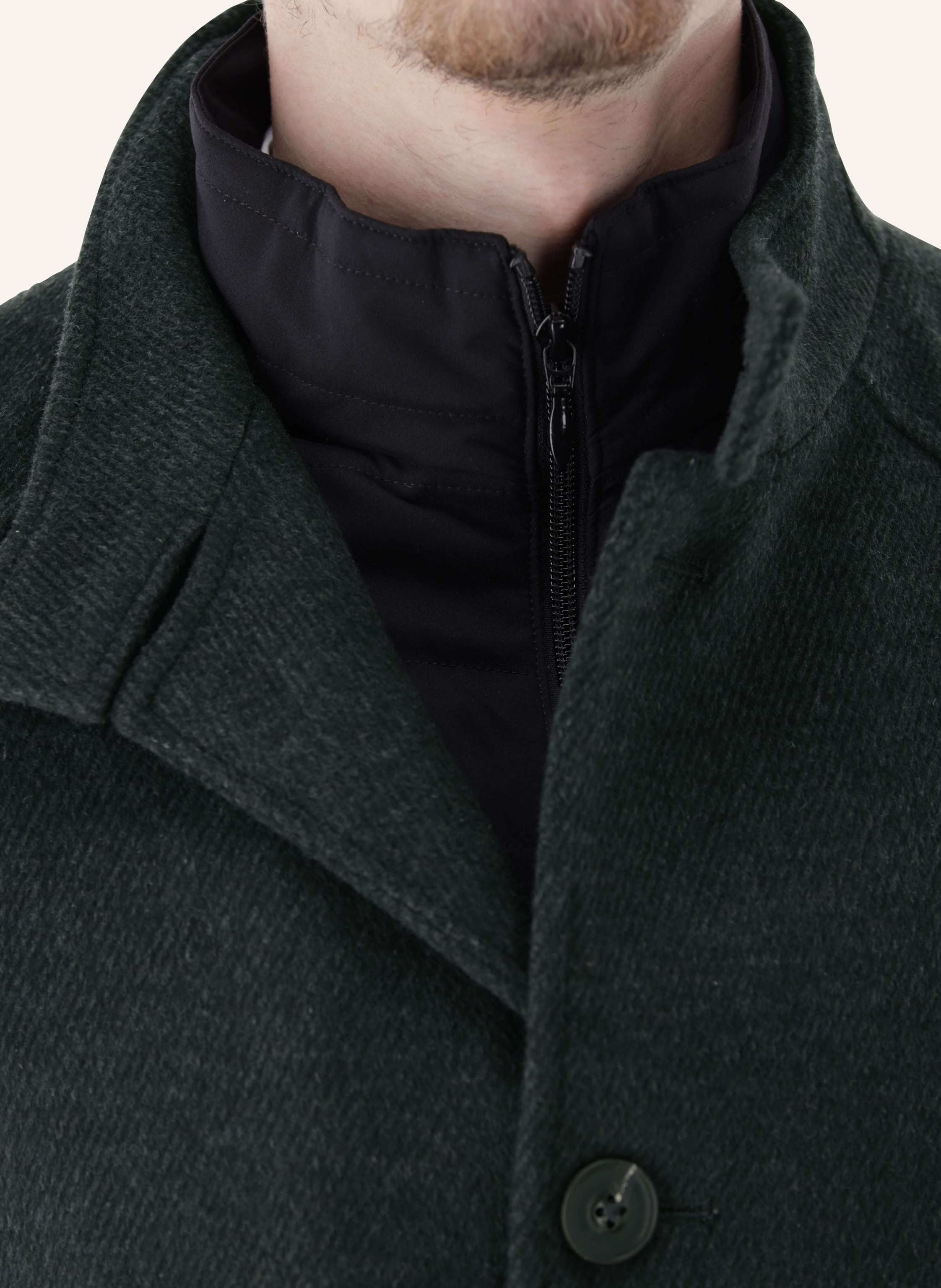 Thumbnail - Cg - Club Of Gents Mantel Cg Mats Slim Fit grau