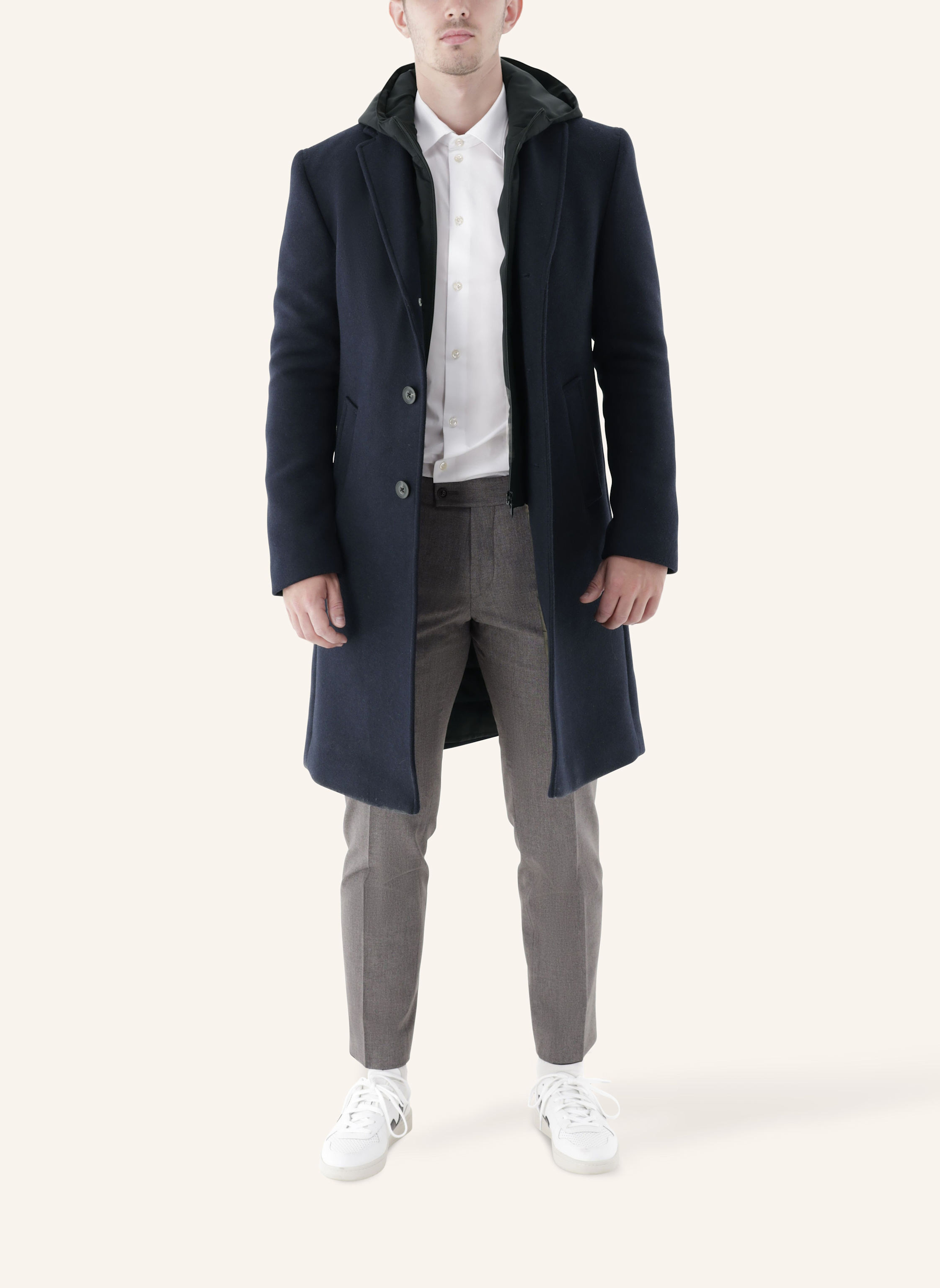 Thumbnail - Cg - Club Of Gents Mantel Cg Manfred Slim Fit blau