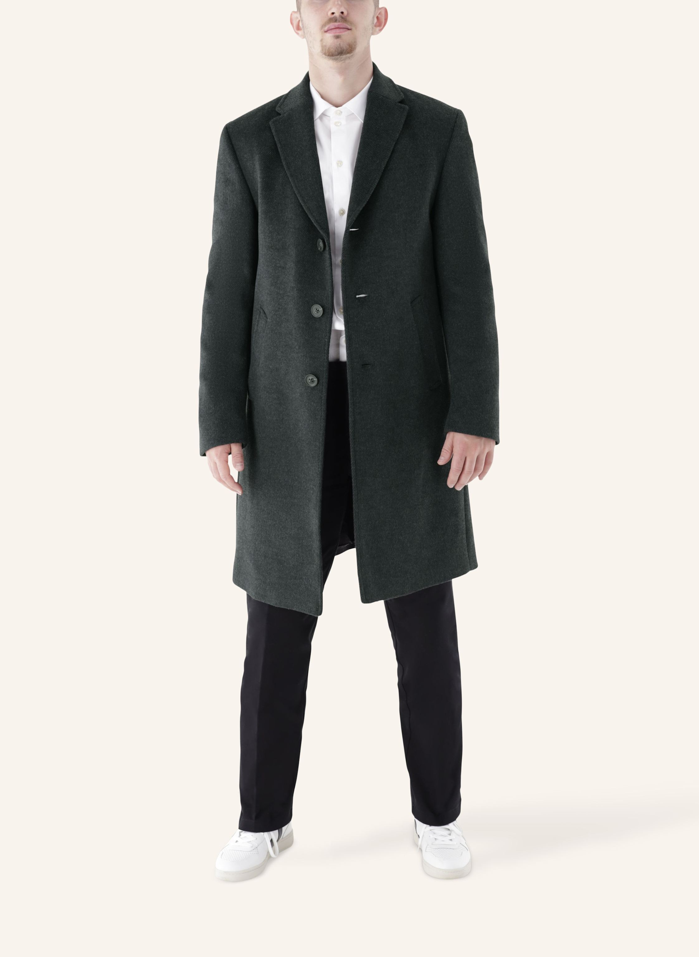 Thumbnail - Cg - Club Of Gents Mantel Cg Manfred Slim Fit grau