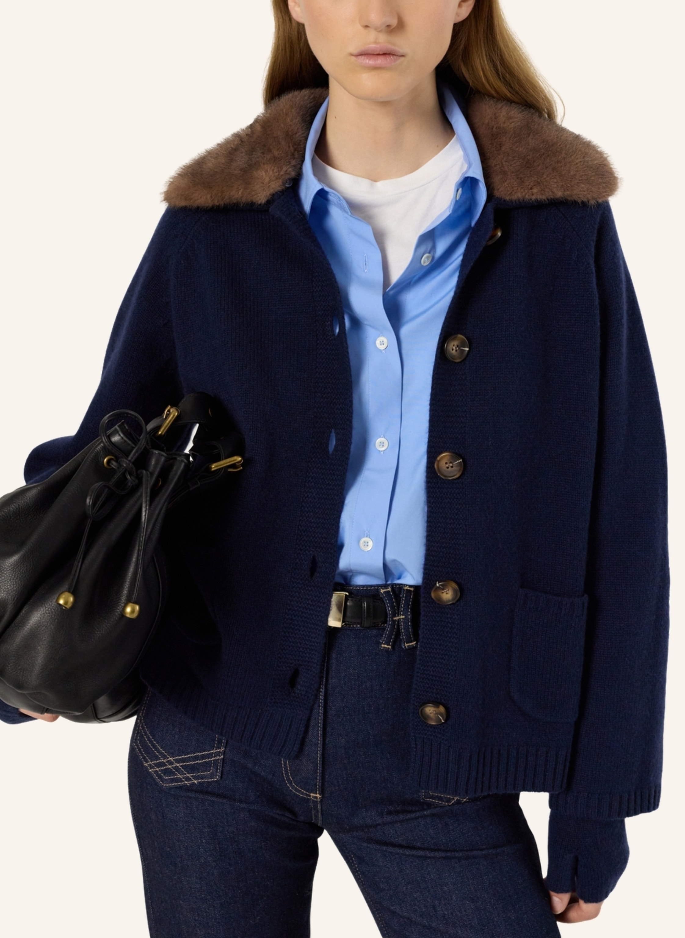 Thumbnail - Gerard Darel Strickjacke Elena blau