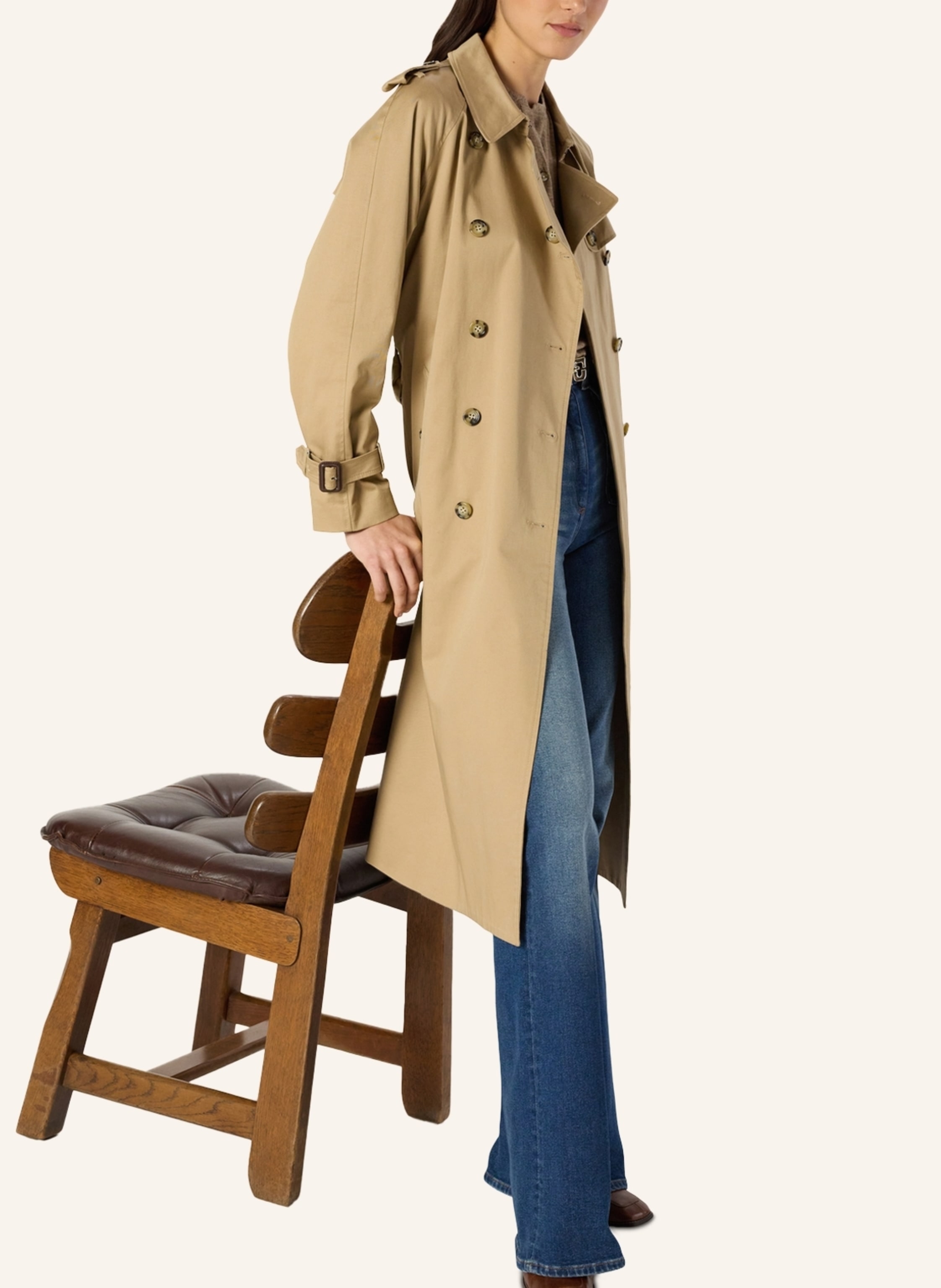 Thumbnail - Gerard Darel Trenchcoat Serge beige