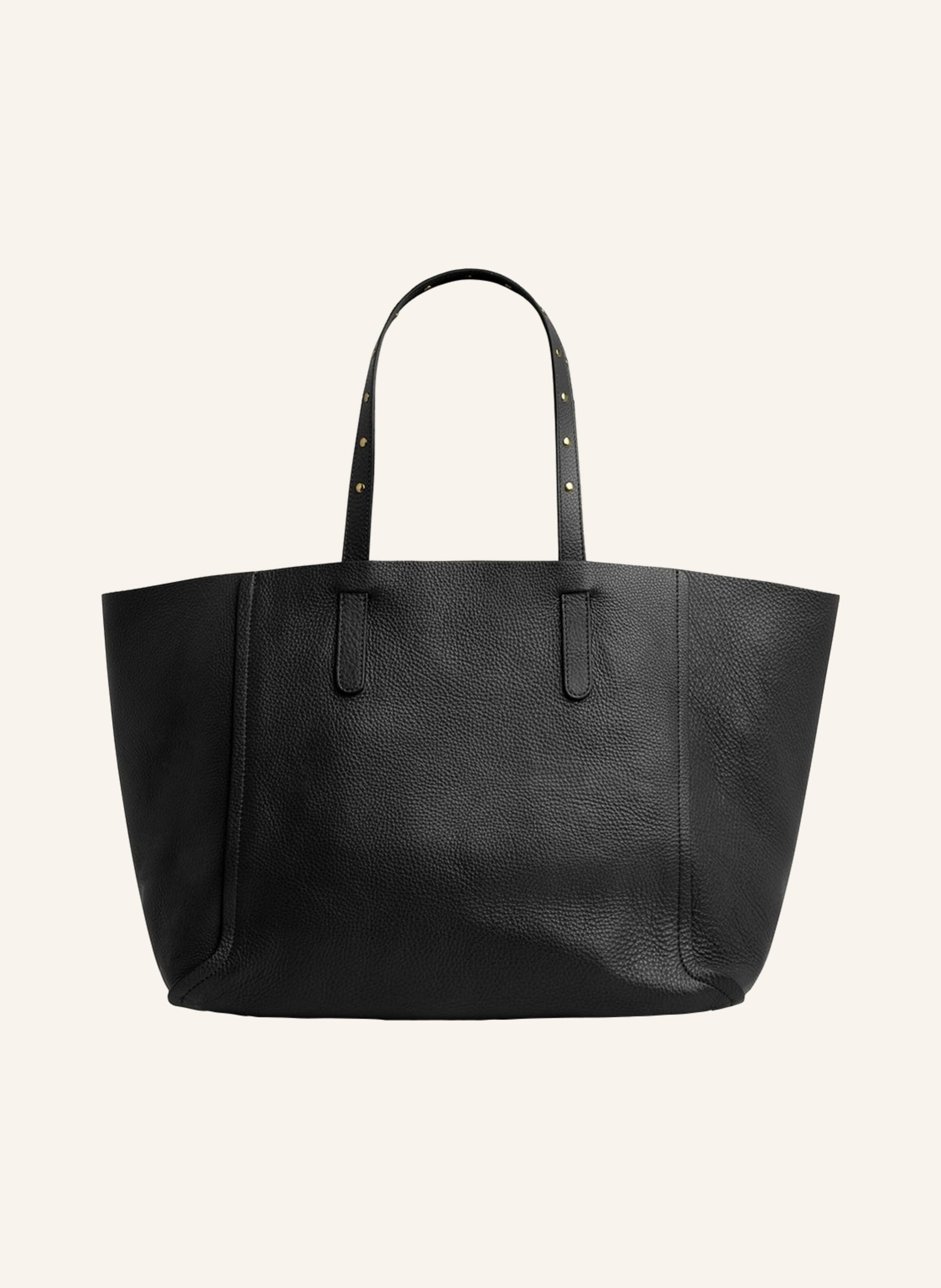 Gerard Darel SAC D LIGHT Simple Two cuir grainé int métallisé. Tasche an Hand/Schulter getragen. Innerer Verschluss durch Druckknopfleiste. Inneres Täschchen mit Reißverschluss, abnehmbar mit Riemen und Karabinerh in schwarz