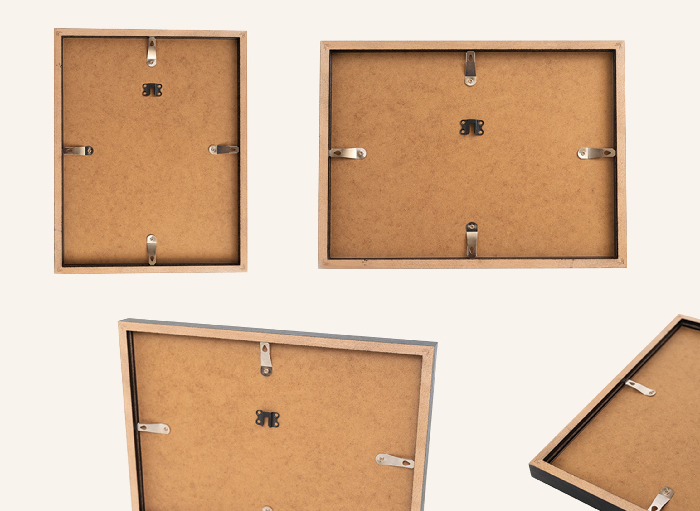 Thumbnail - Liv Corday Wandbild Blaue Blumenillustration Mit Rahmen schwarz