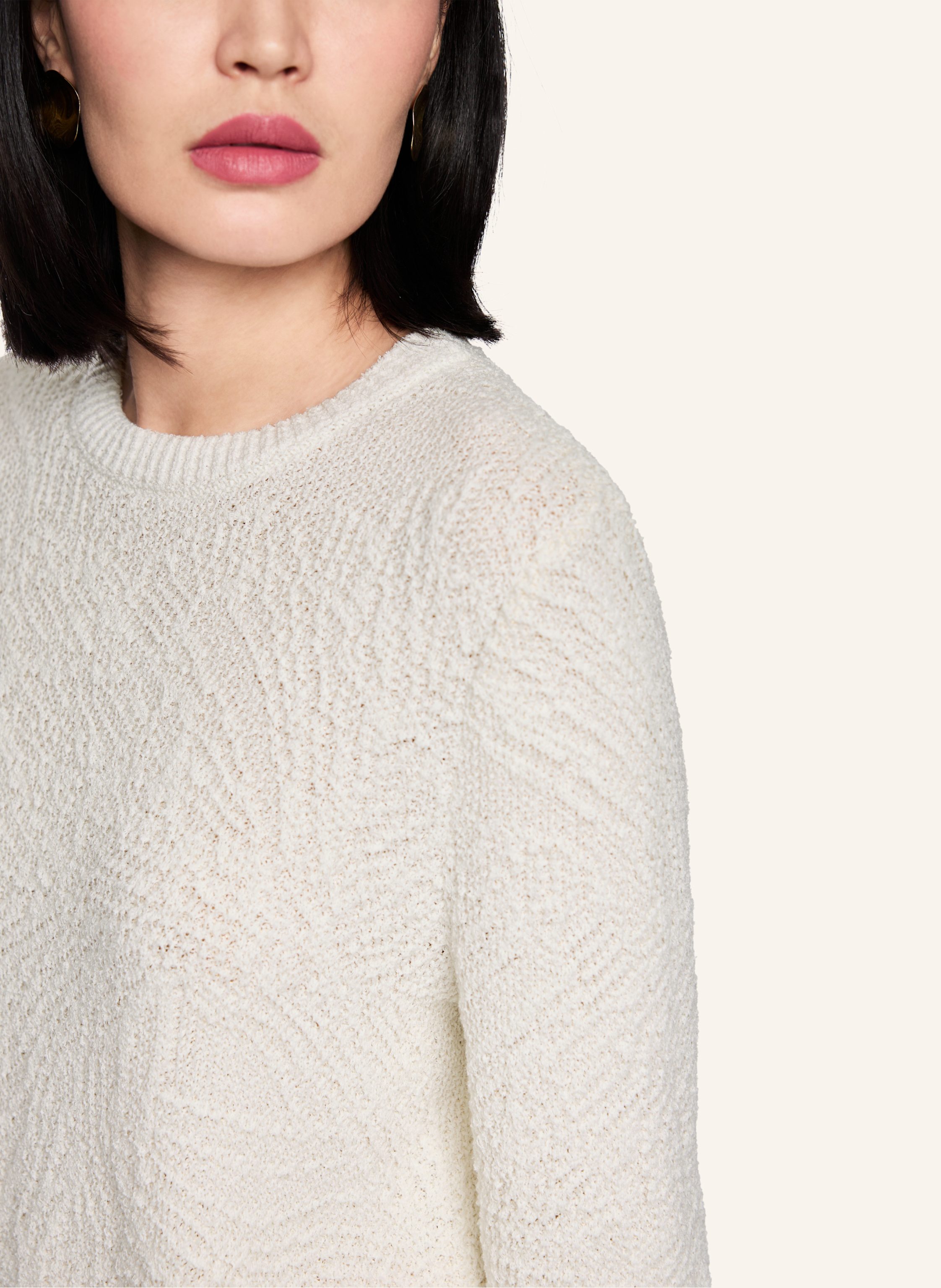 Thumbnail - Marc Cain Pullover Mit Glitzergarn weiss