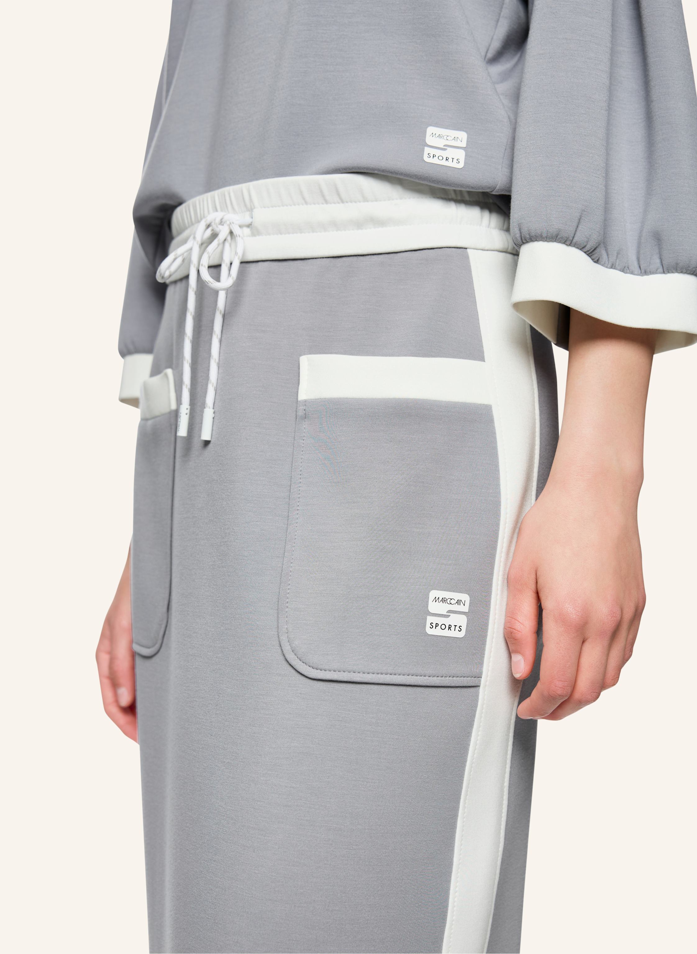 Thumbnail - Marc Cain Sweatrock Mit Galonstreifen grau