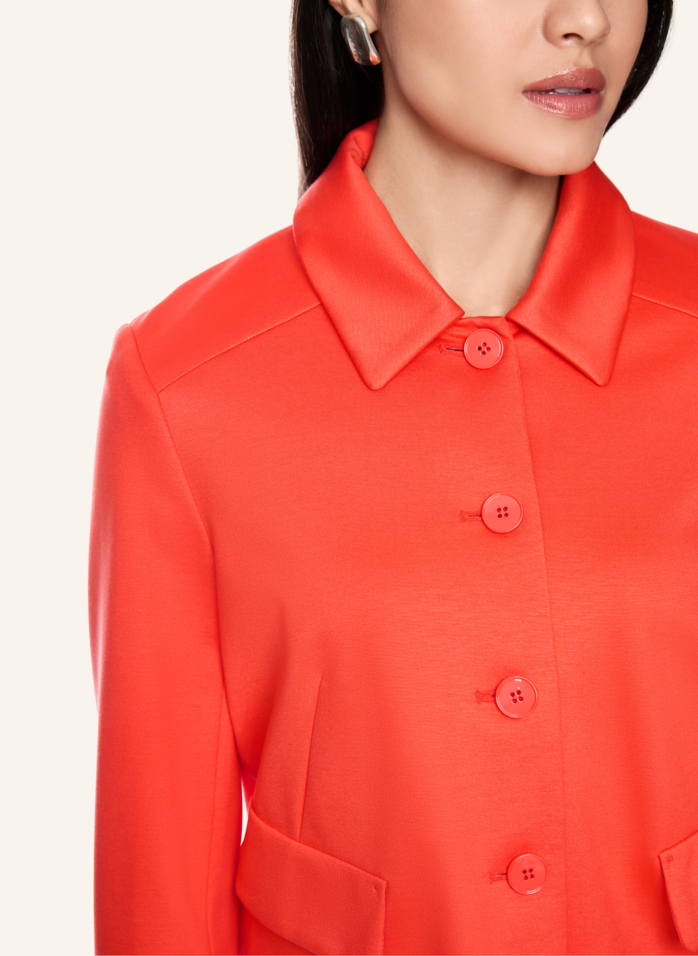 Thumbnail - Marc Cain Kastenjacke Aus Jersey rot