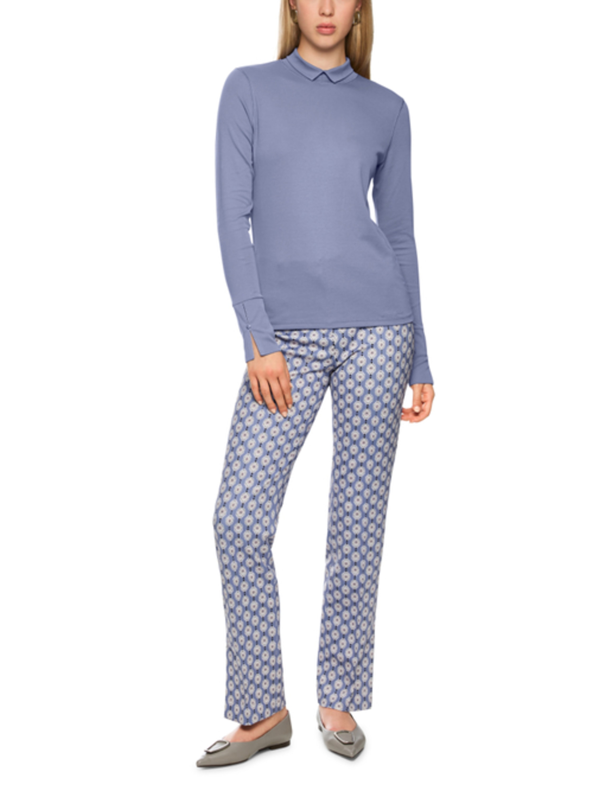 Thumbnail - Marc Cain Longsleeve Mit Schmucksteinen lila