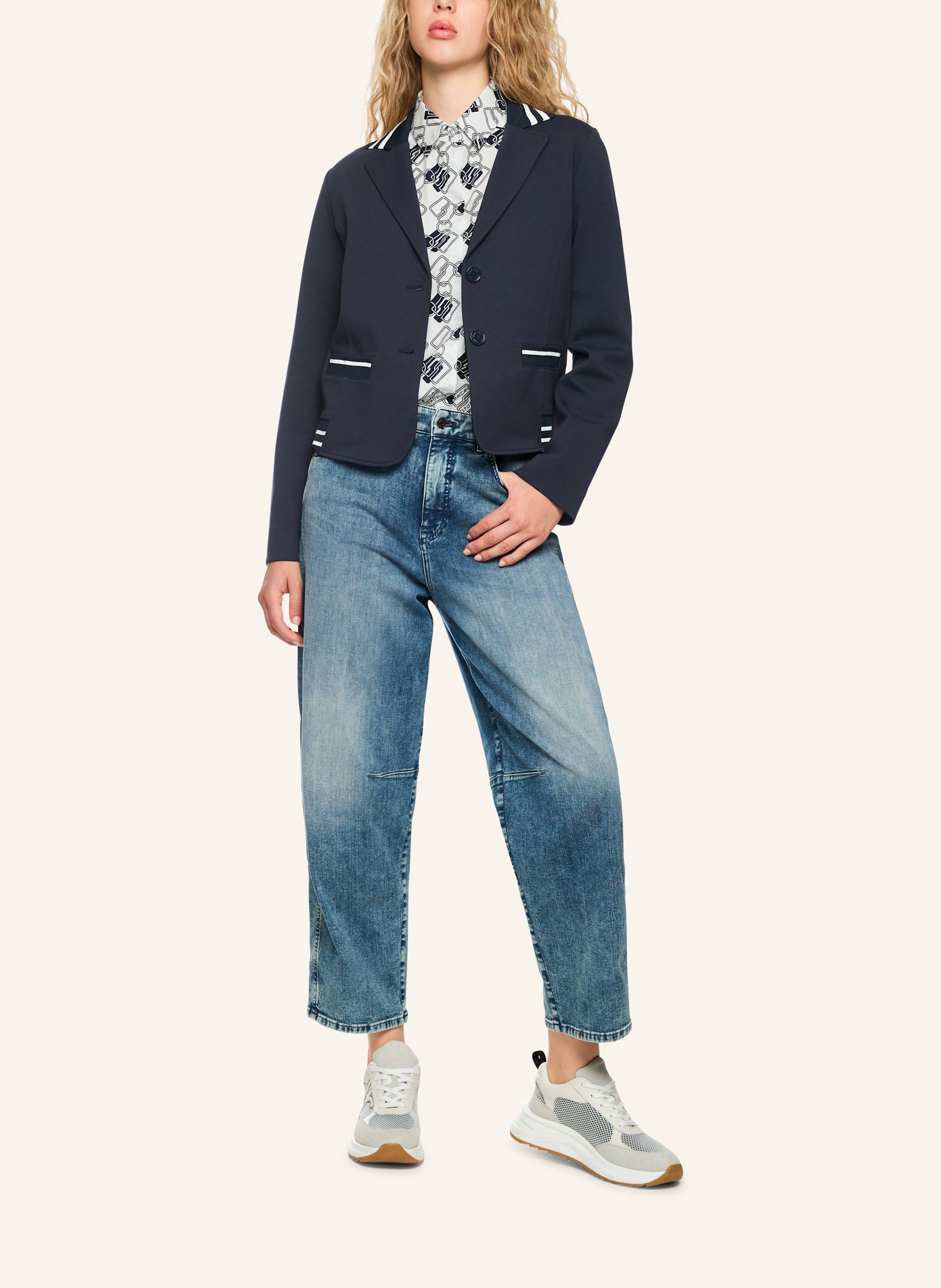 Thumbnail - Marc Cain Jerseyblazer Im Materialmix blau