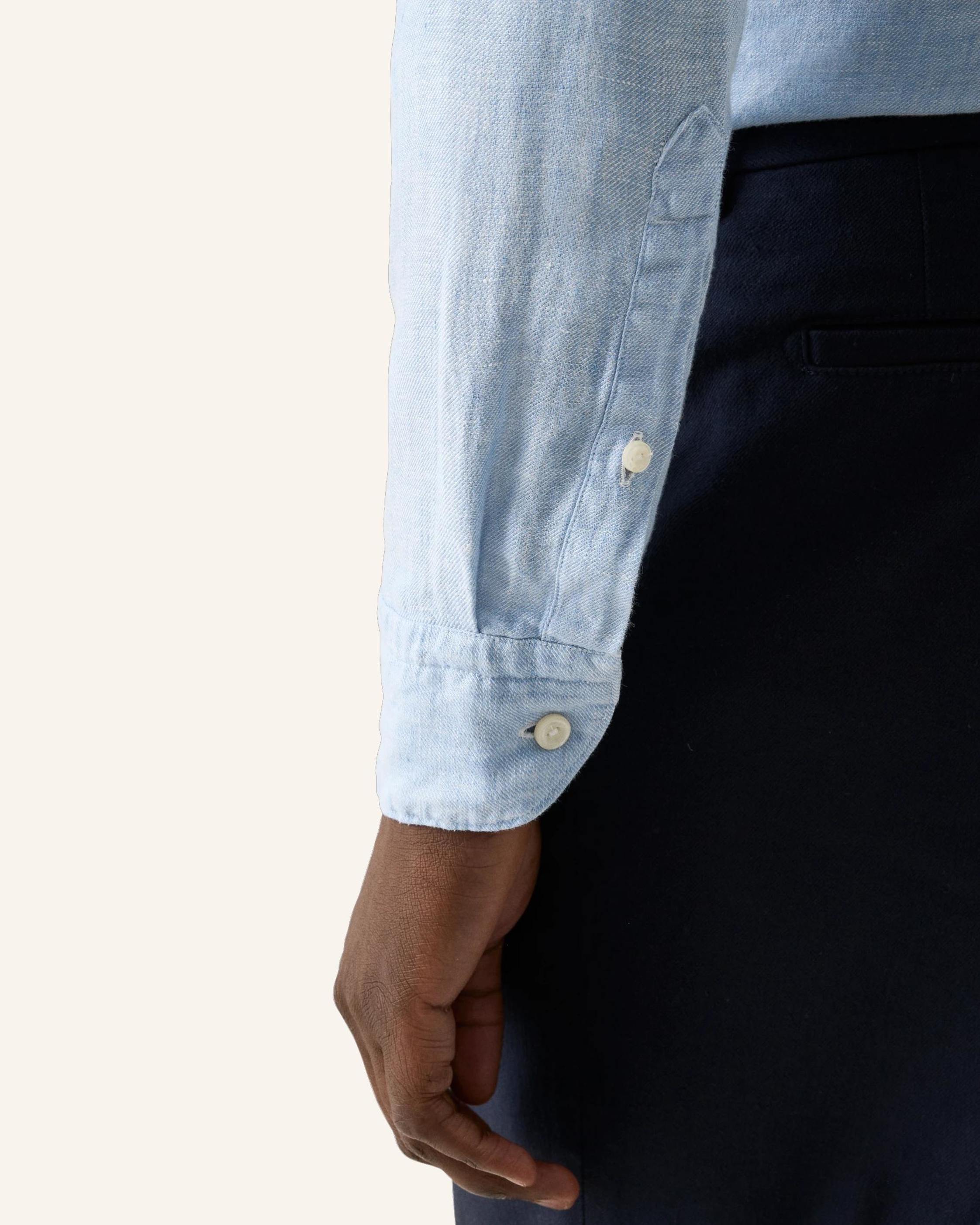 Thumbnail - Eton Leinenhemd Contemporary Fit blau