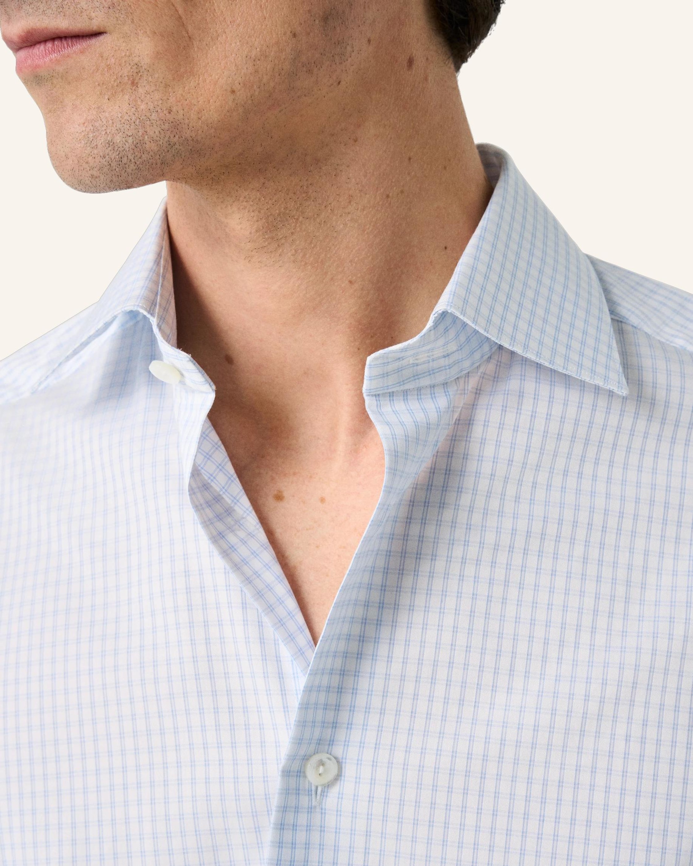 Thumbnail - Eton Hemd Baumwolle Piqué Contemporary Fit blau