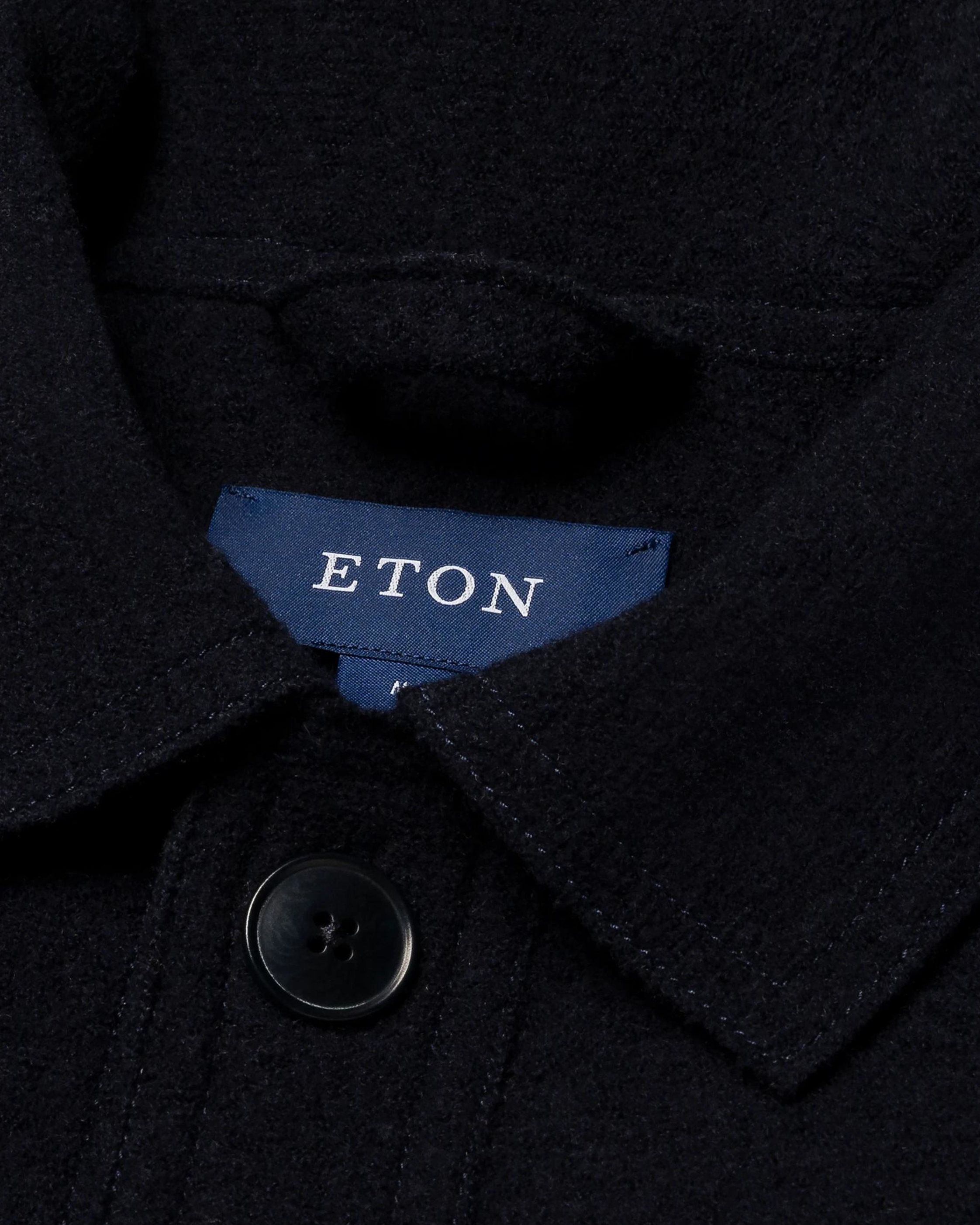 Thumbnail - Eton Hemdjacke Gekochte Wolle blau