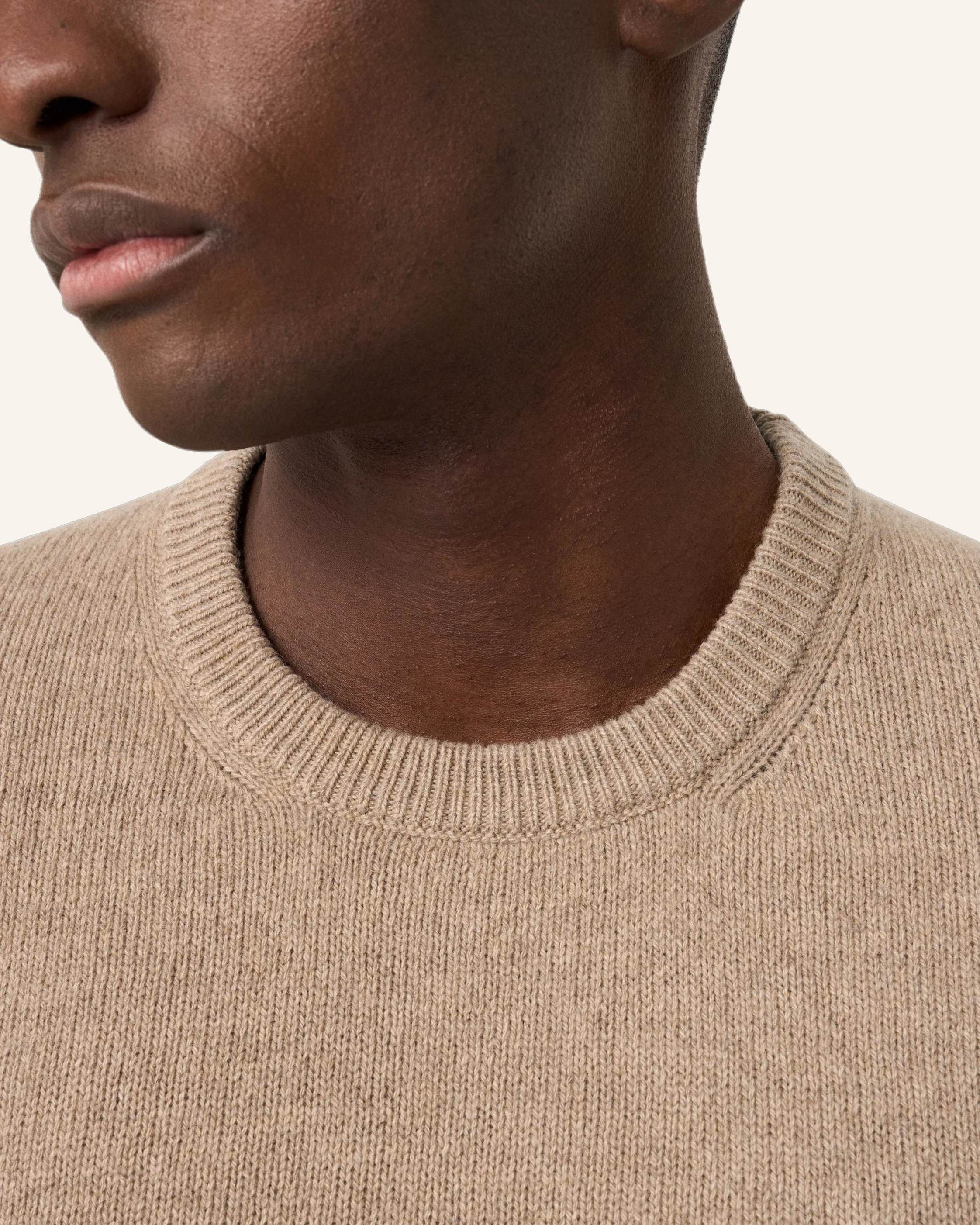 Thumbnail - Eton Rundhalsausschnitt Kaschmirstrick beige