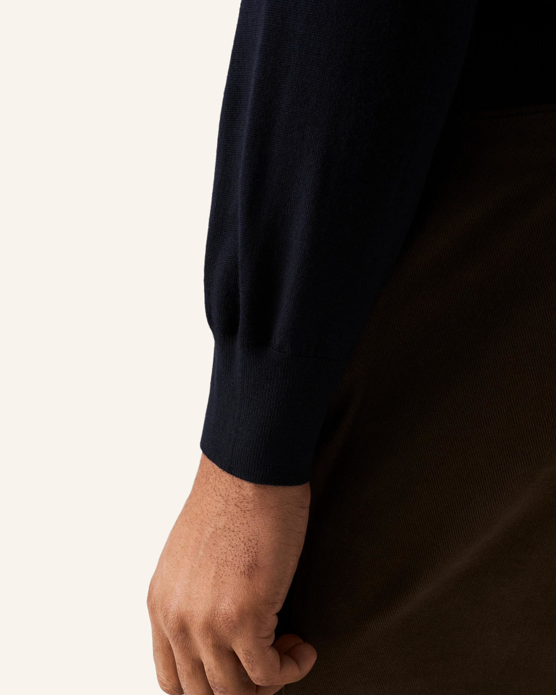 Thumbnail - Eton Feinstrick-Polohemd blau