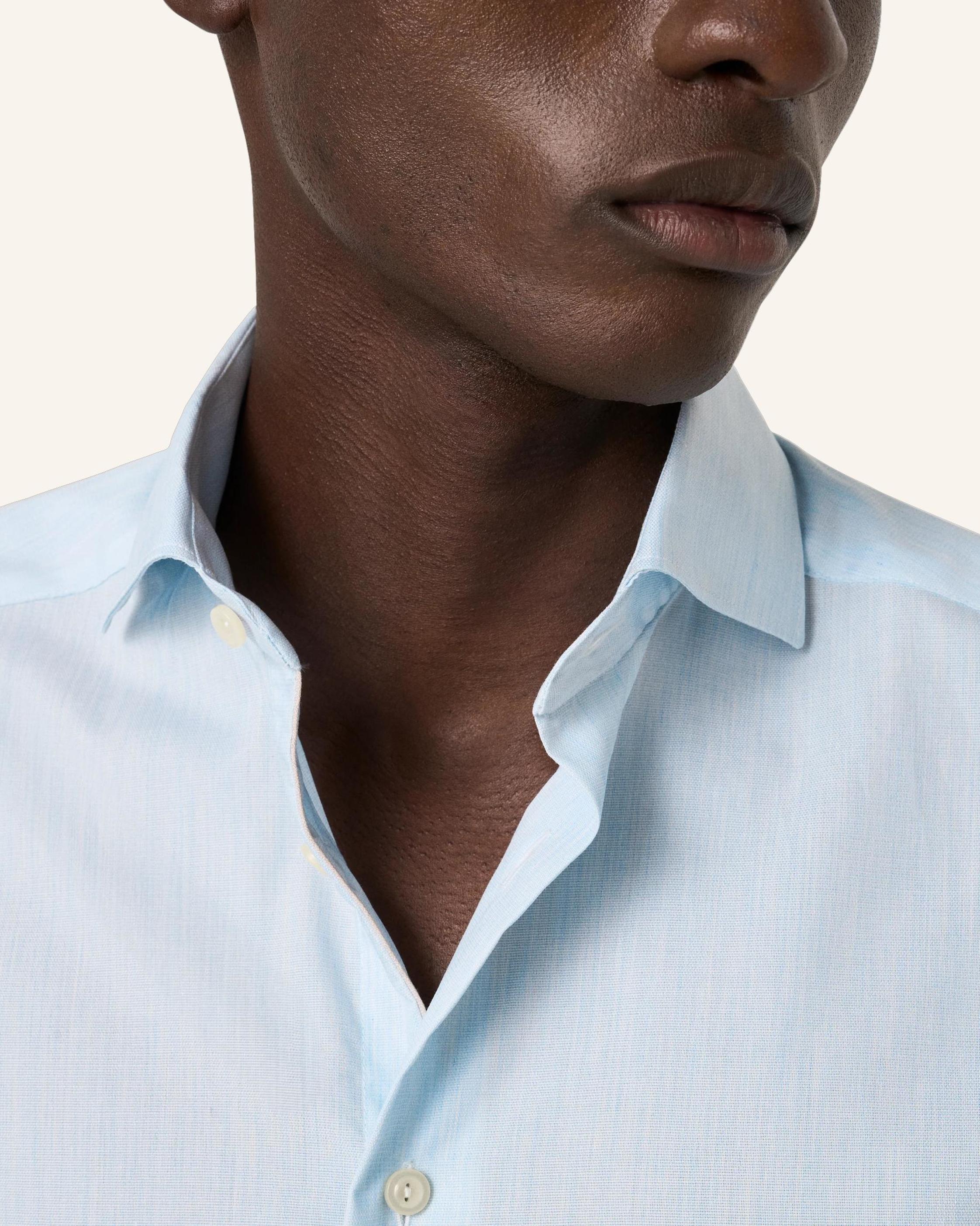 Thumbnail - Eton Fine Twill-Hemd Contemporary Fit blau