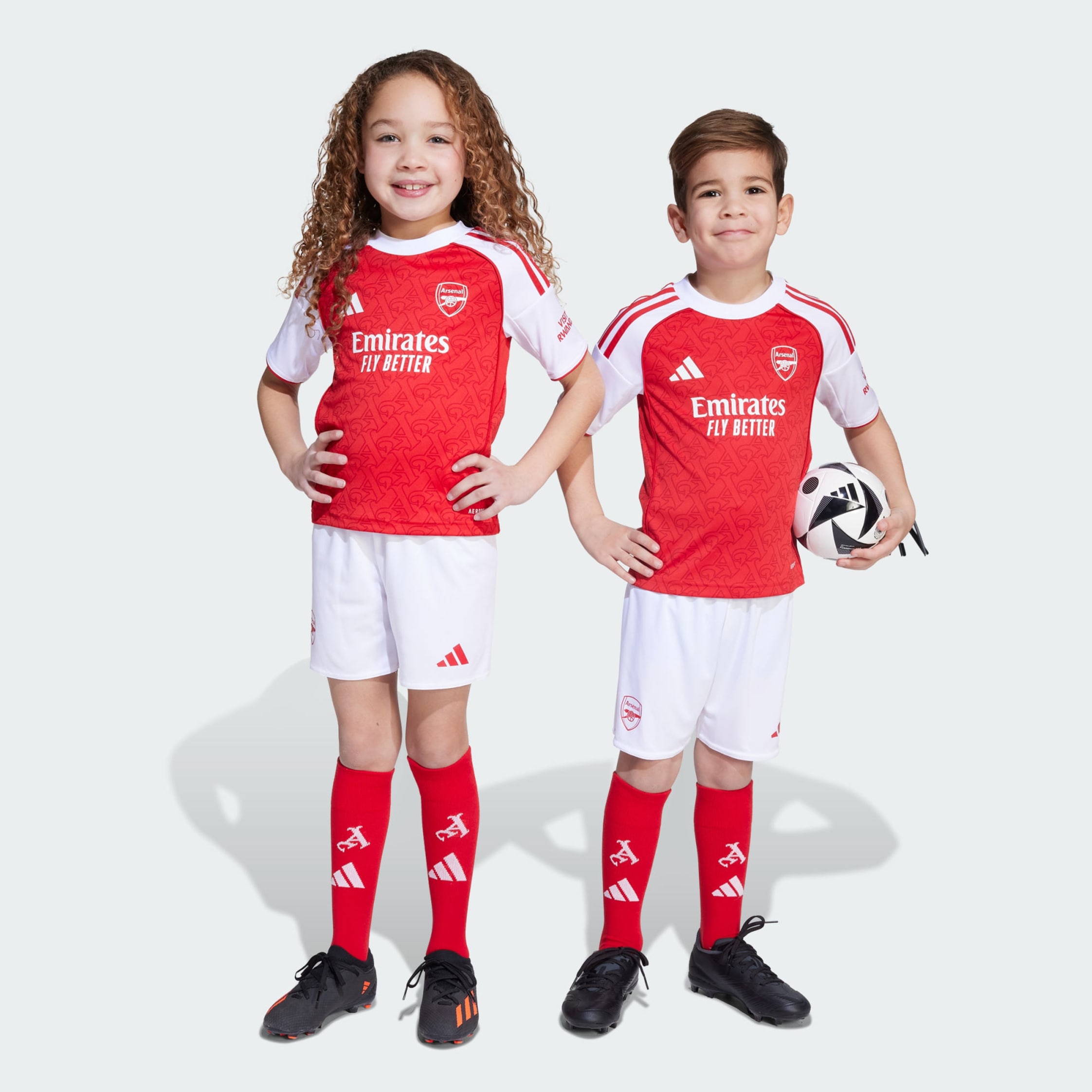 Thumbnail - Adidas Fc Arsenal 25/26 Kids Mini-Heimausrüstung rot