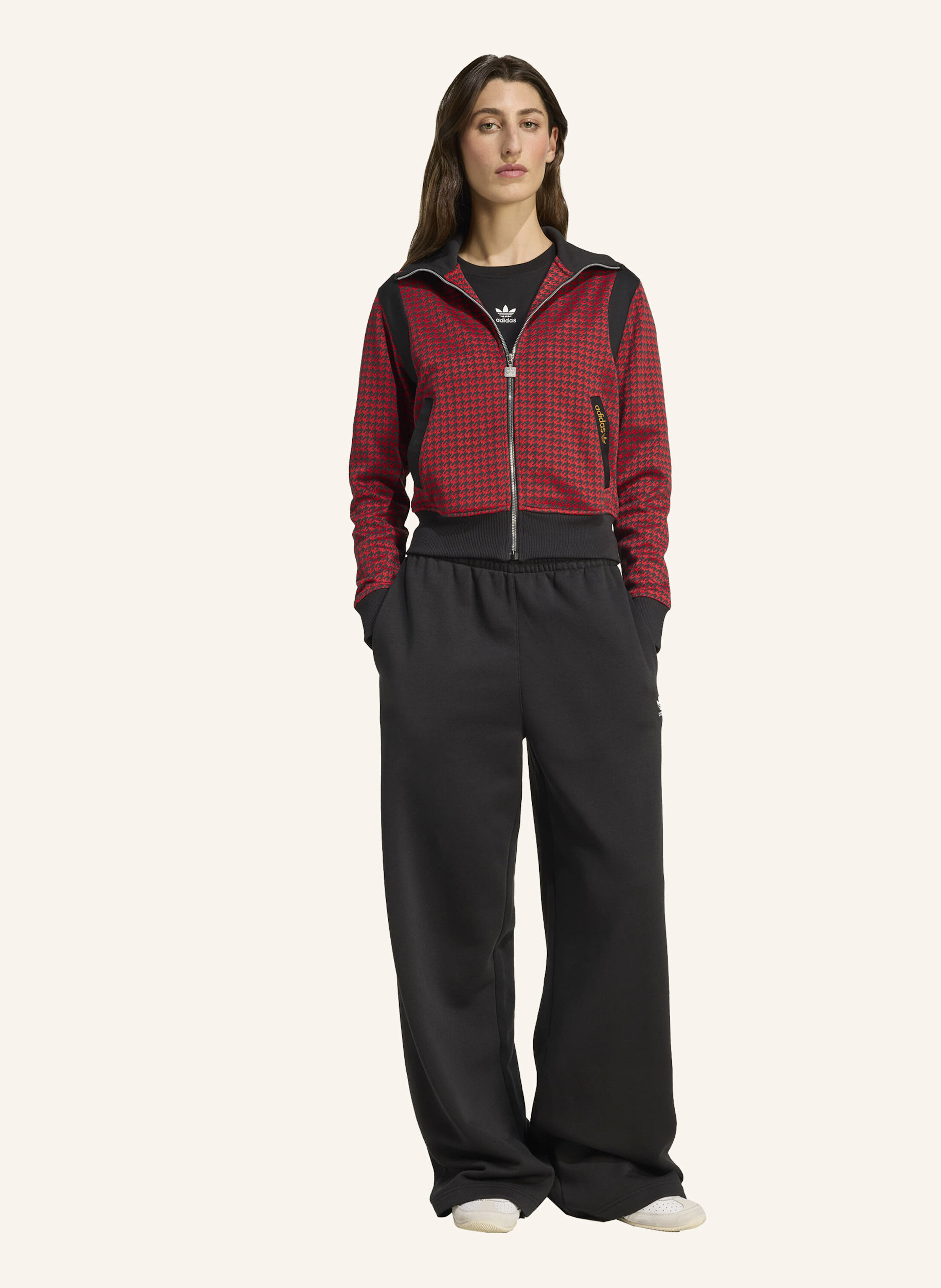 Thumbnail - Adidas Originals Houndstooth Trainingsjacke rot