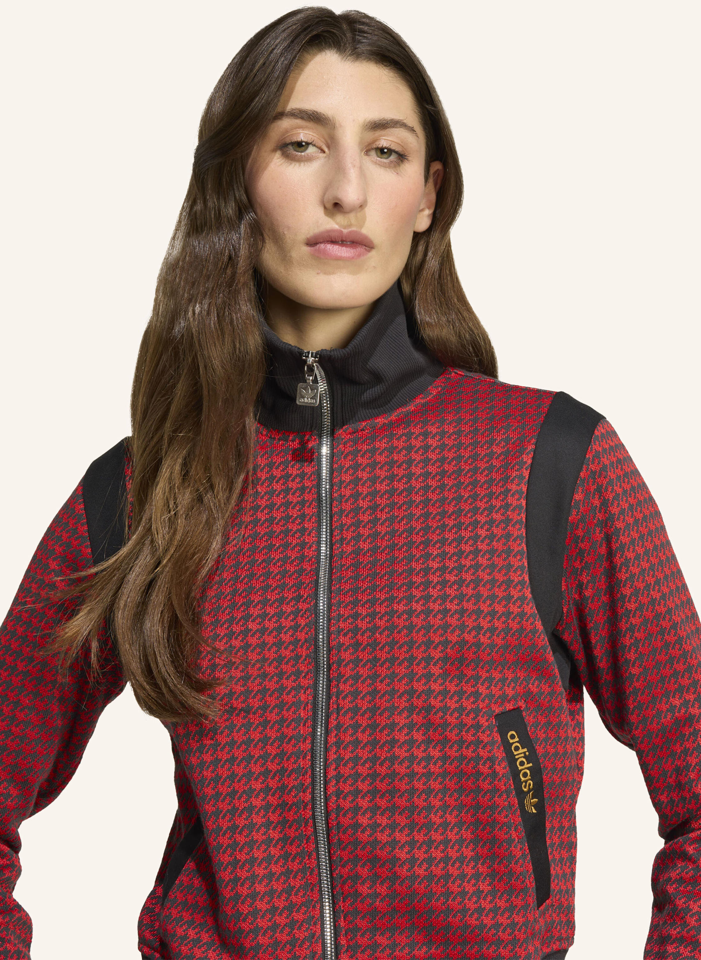 Thumbnail - Adidas Originals Houndstooth Trainingsjacke rot