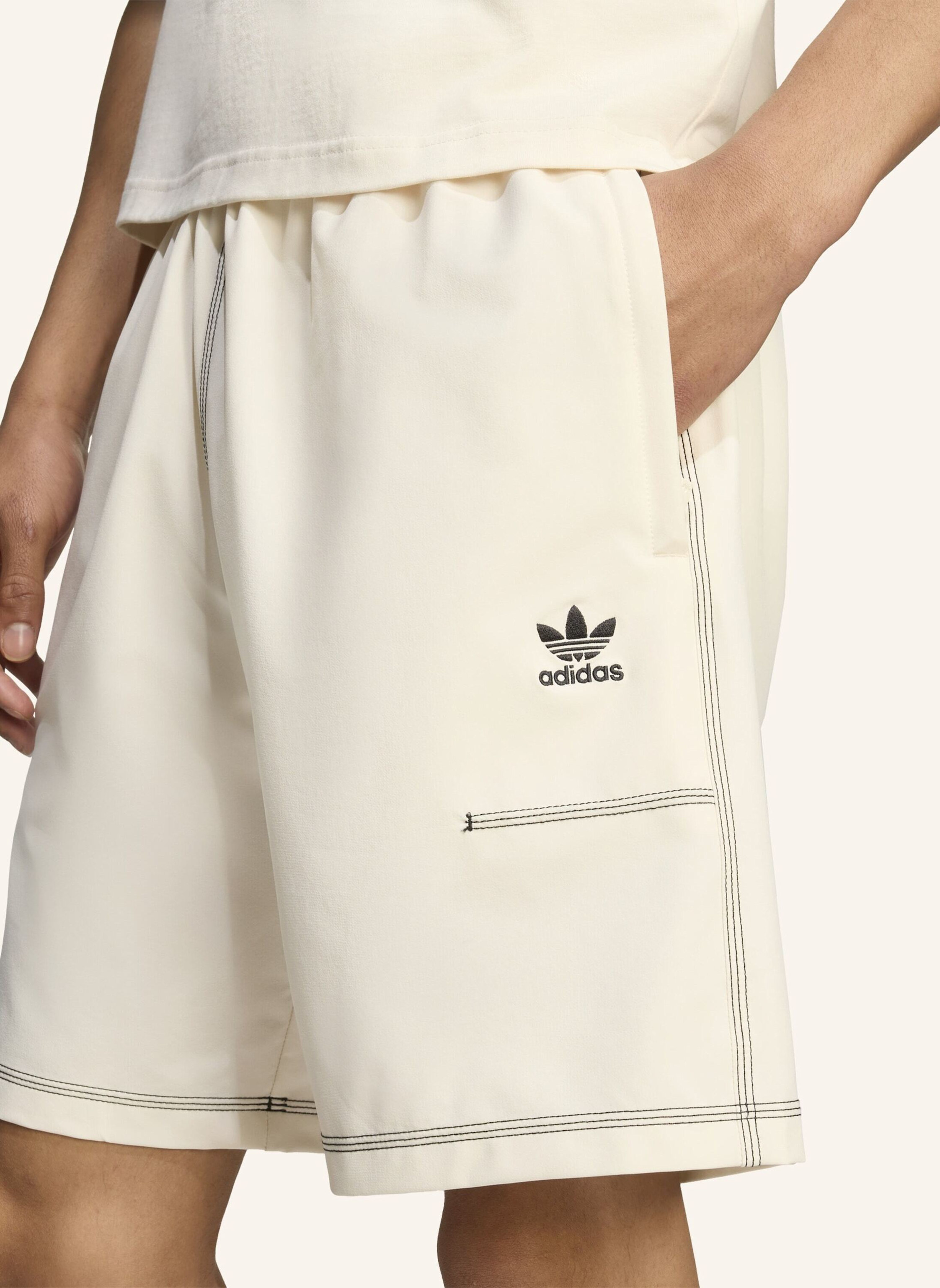 Thumbnail - Adidas Originals Trefoil Essentials Shorts weiss