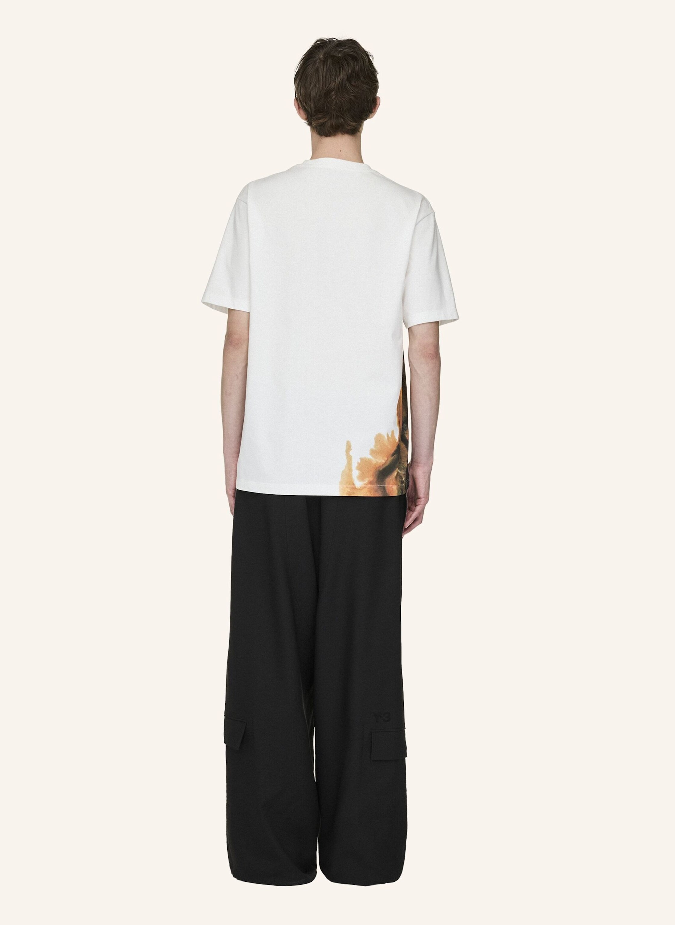 Thumbnail - Y-3 Y-3 Aop Kurzärmeliges T-Shirt weiss