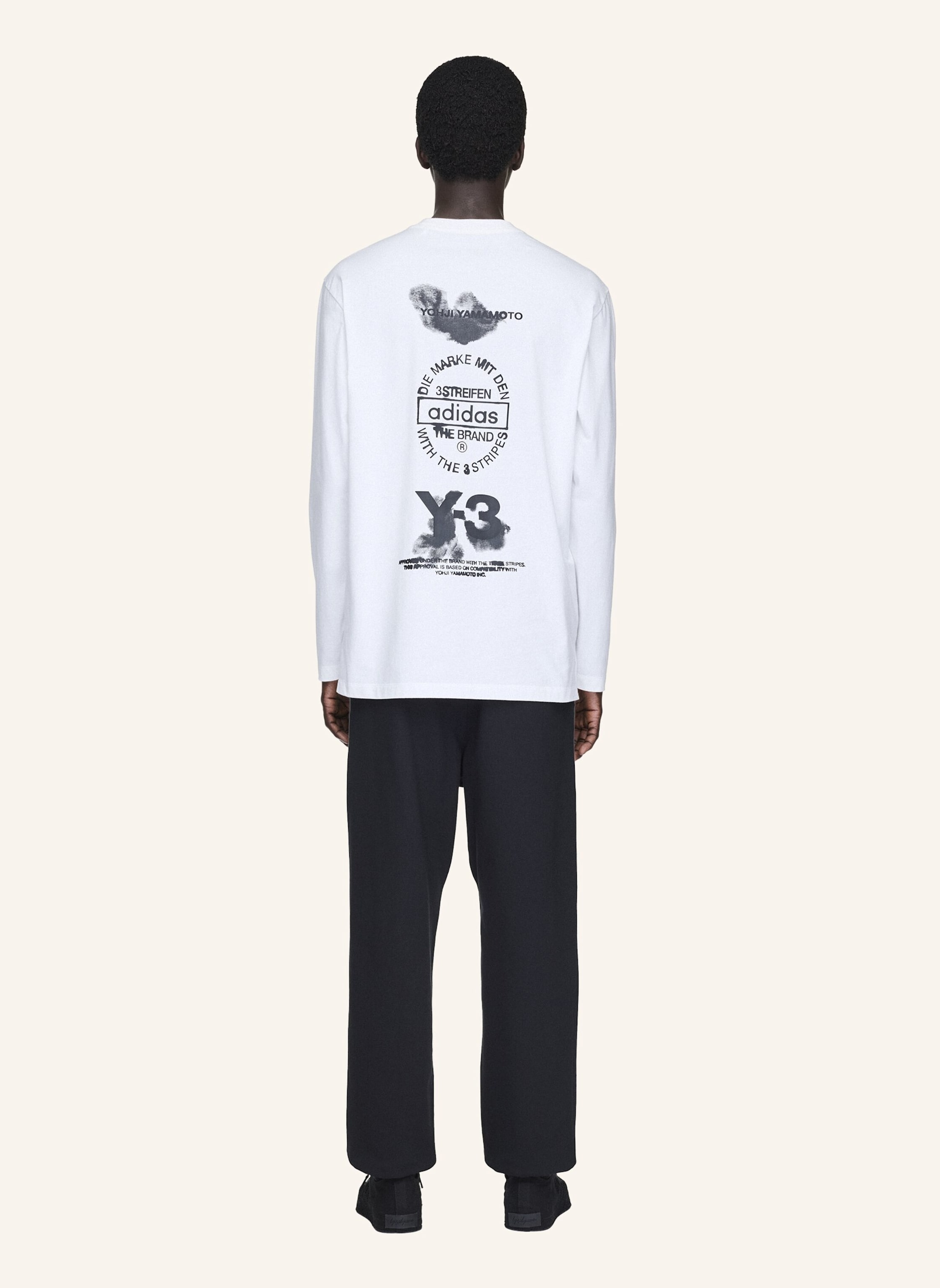 Thumbnail - Y-3 Longsleeve T-Shirt Mit Y-3 Grafik weiss