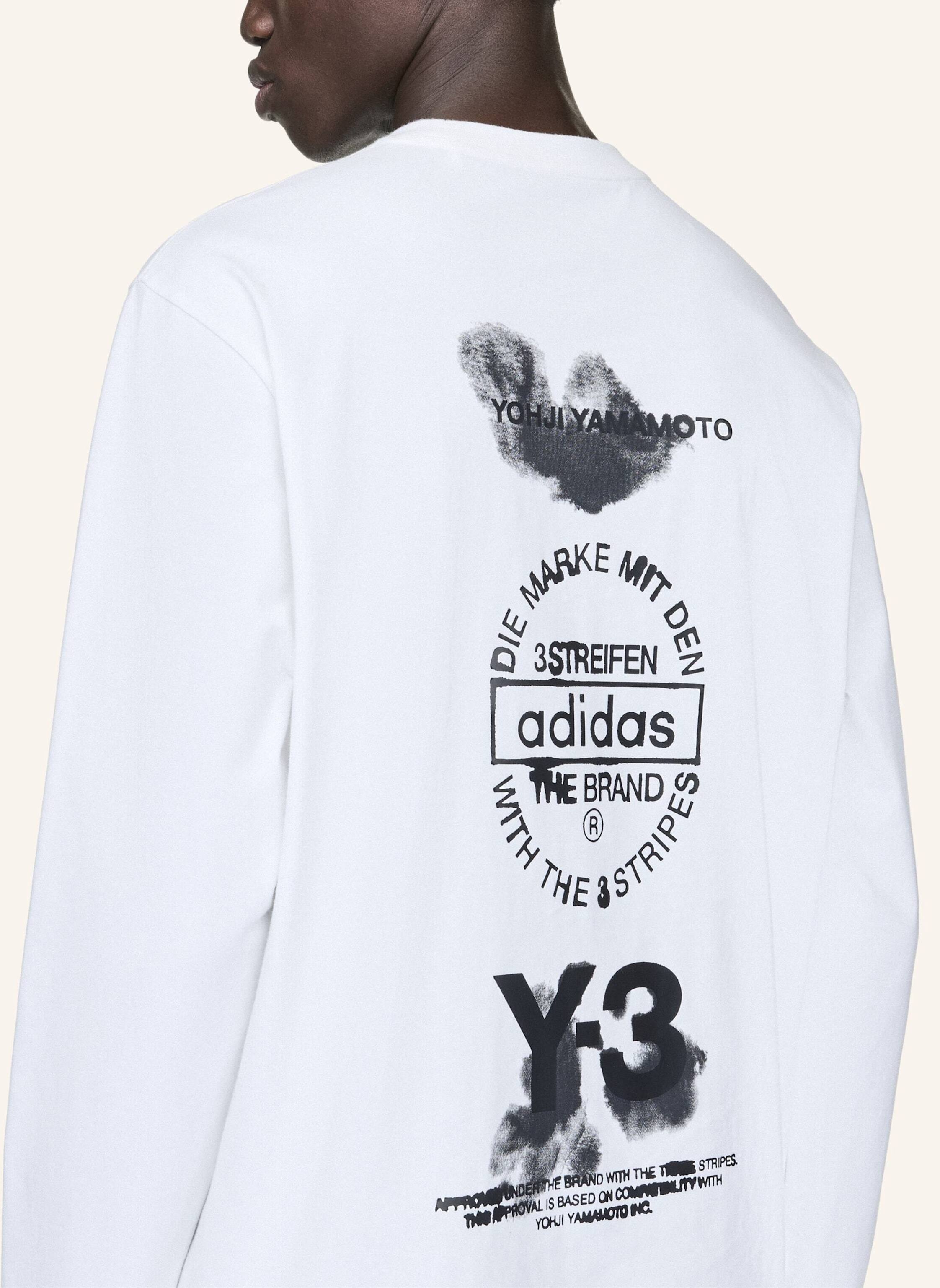 Thumbnail - Y-3 Y-3 Grafik Langärmliges Shirt weiss