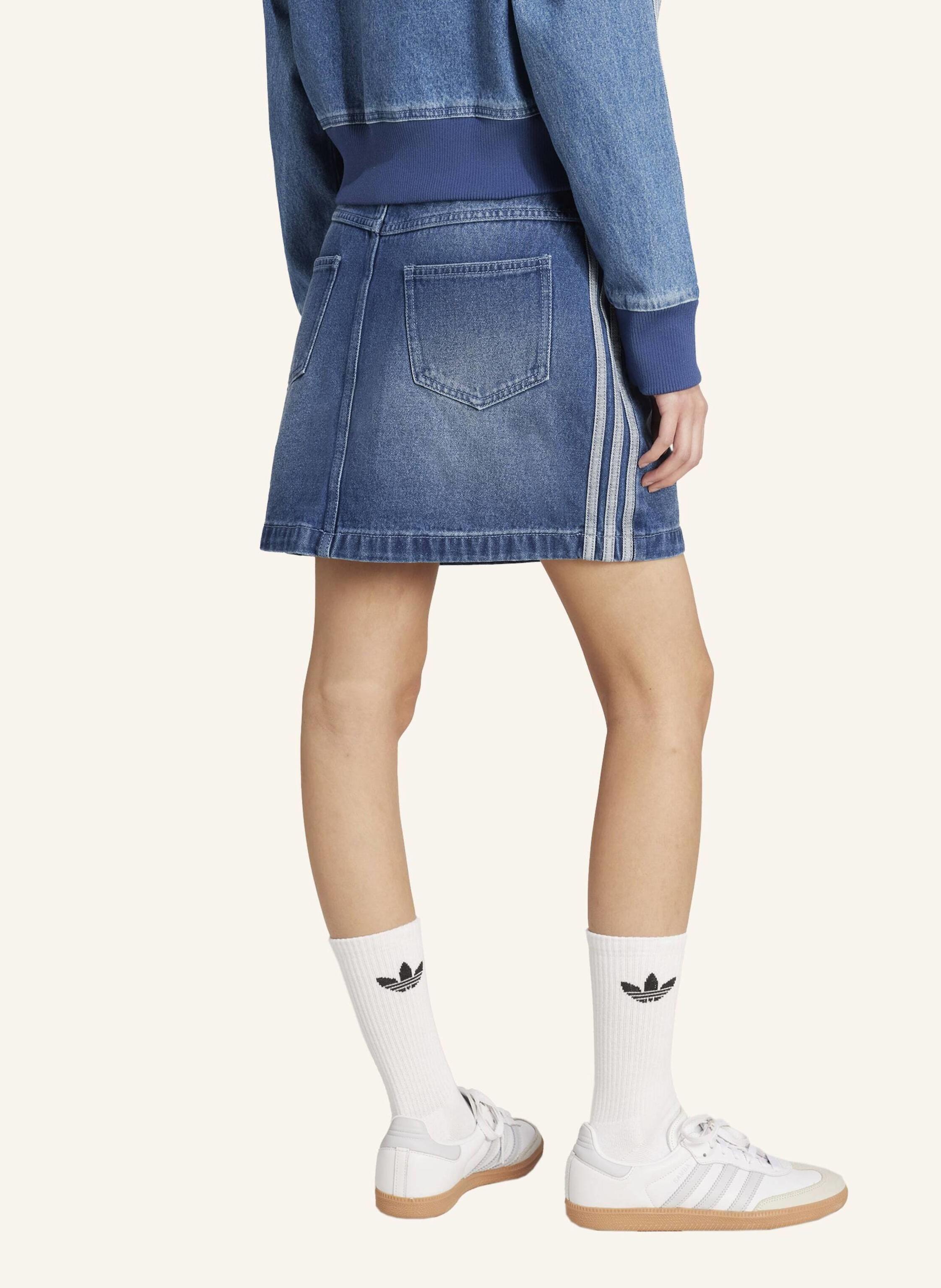 Thumbnail - Adidas Originals Adicolor 3-Streifen Denim Minirock blau
